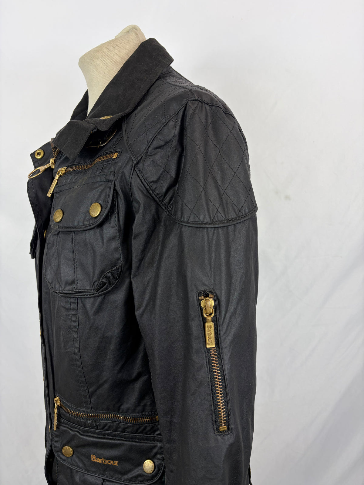 Giacca Barbour da donna nero National Trials  Medium UK12 -Lady Black national trials jacket size M