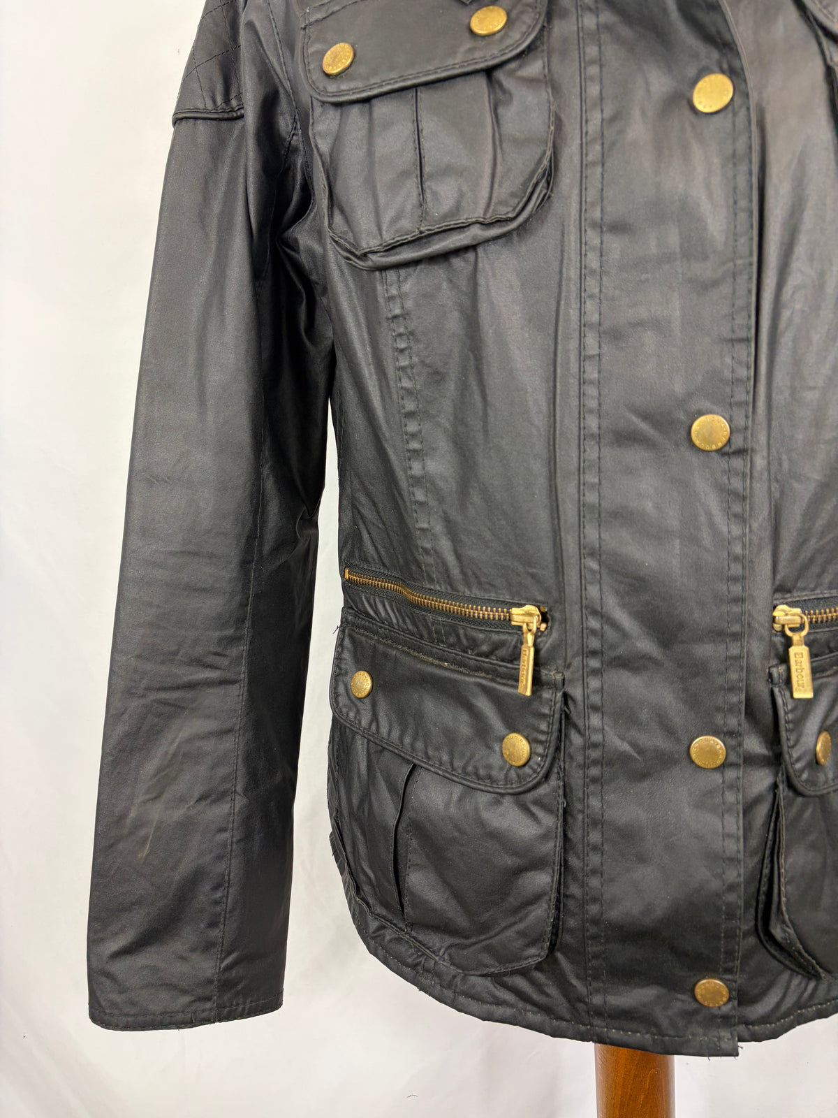 Giacca Barbour da donna nero National Trials  Medium UK12 -Lady Black national trials jacket size M