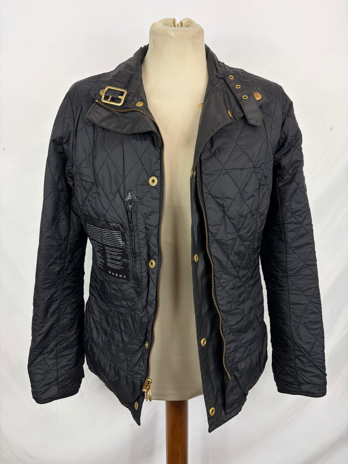 Giacca Barbour da donna nero National Trials  Medium UK12 -Lady Black national trials jacket size M