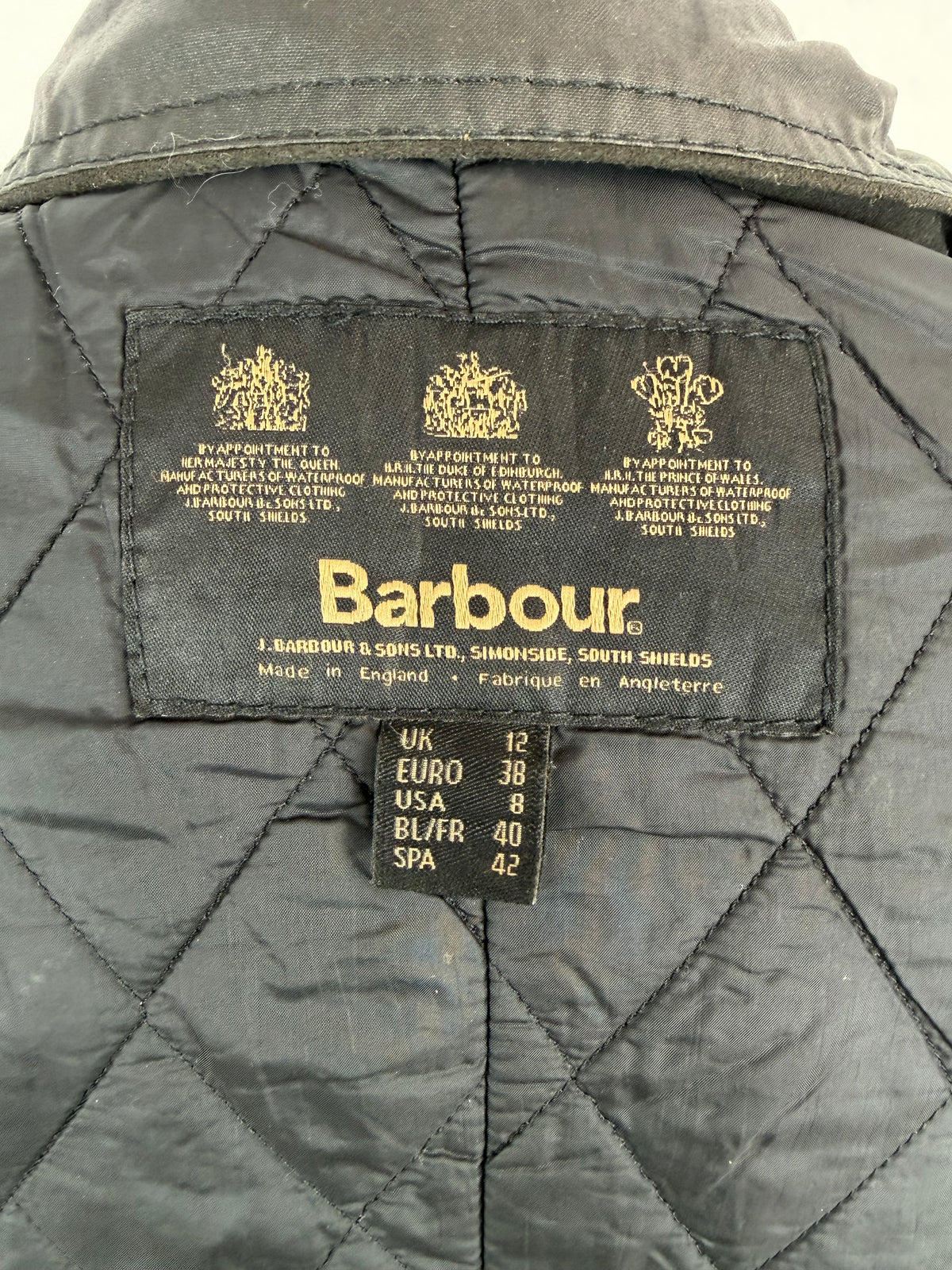 Giacca Barbour da donna nero National Trials  Medium UK12 -Lady Black national trials jacket size M