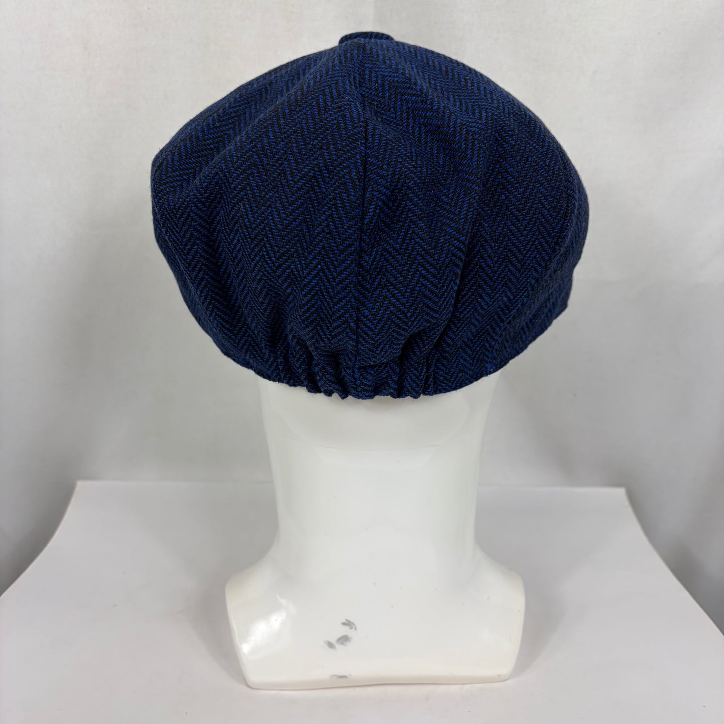 Coppola nuova a otto spicchi tipo Peaky Blinders blu acceso a spina di pesce S/M e LXL