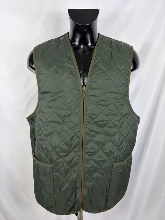 Gilet Barbour Trapuntato Verde 48 Green Quilted Waistcoat Zip in Liner size 48