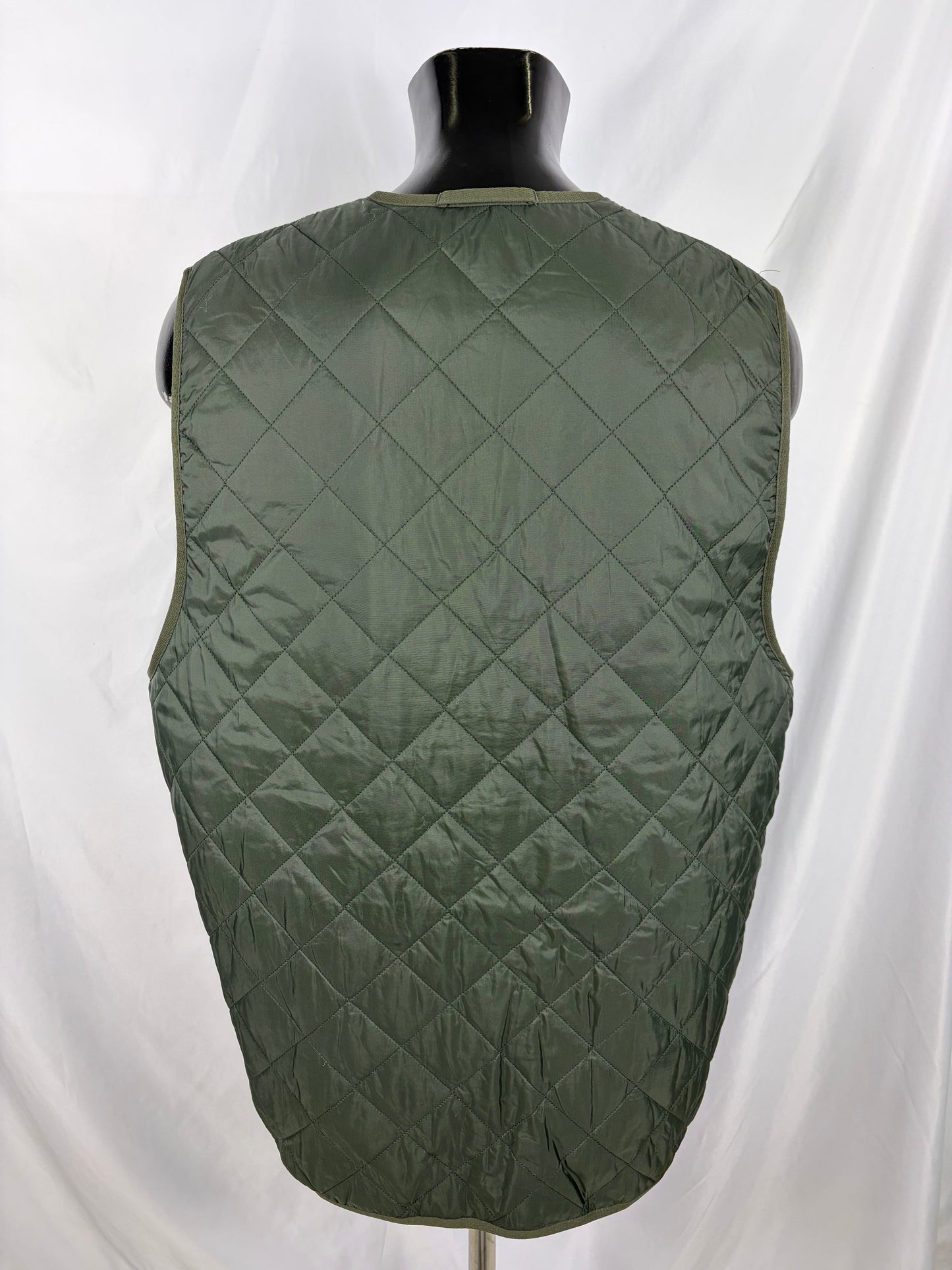 Gilet Barbour Trapuntato Verde 48 Green Quilted Waistcoat Zip in Liner size 48