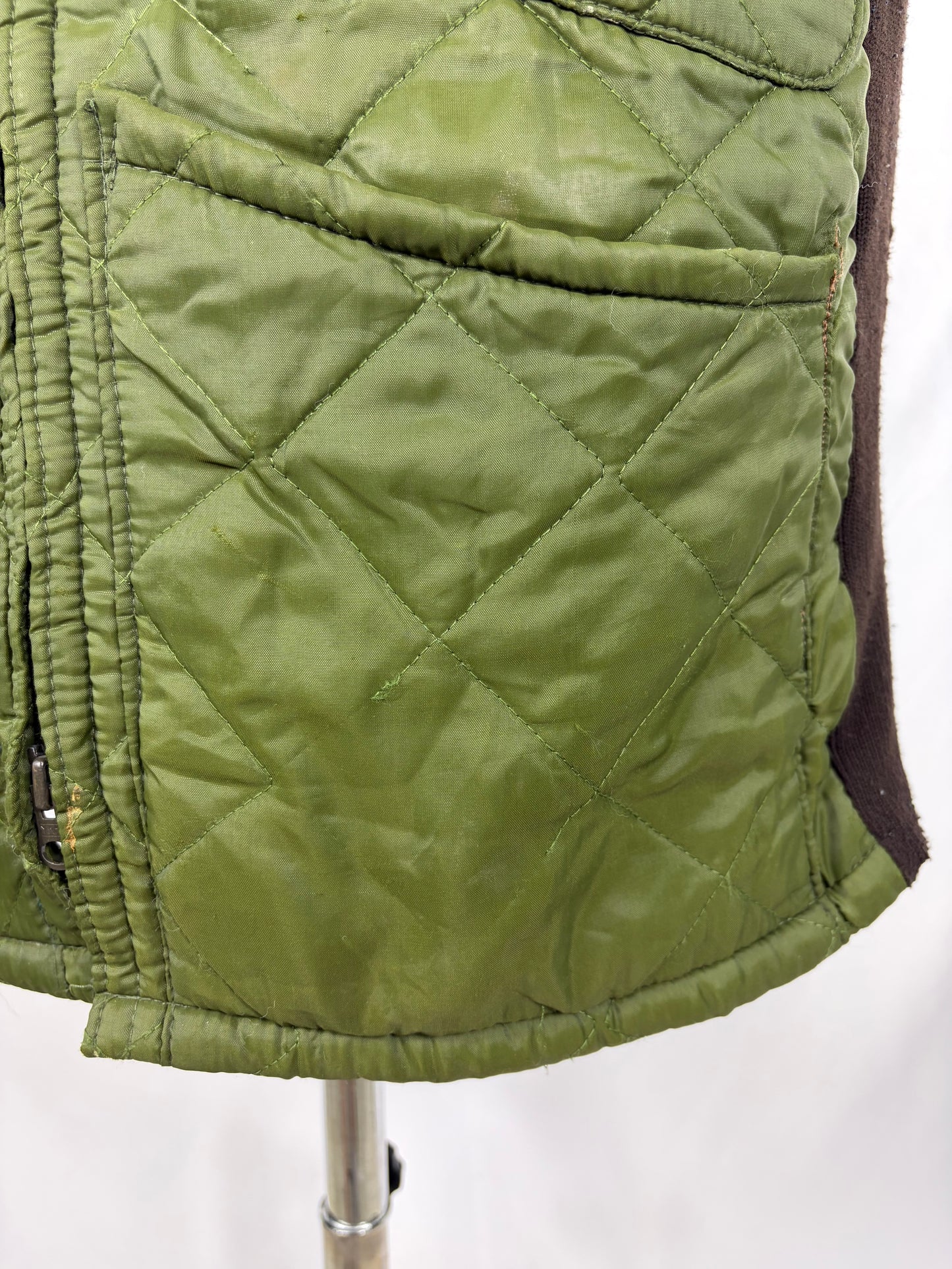 Gilet Barbour verde da caccia vintage Medium  - Man Olive vintage waistcoat size Medium