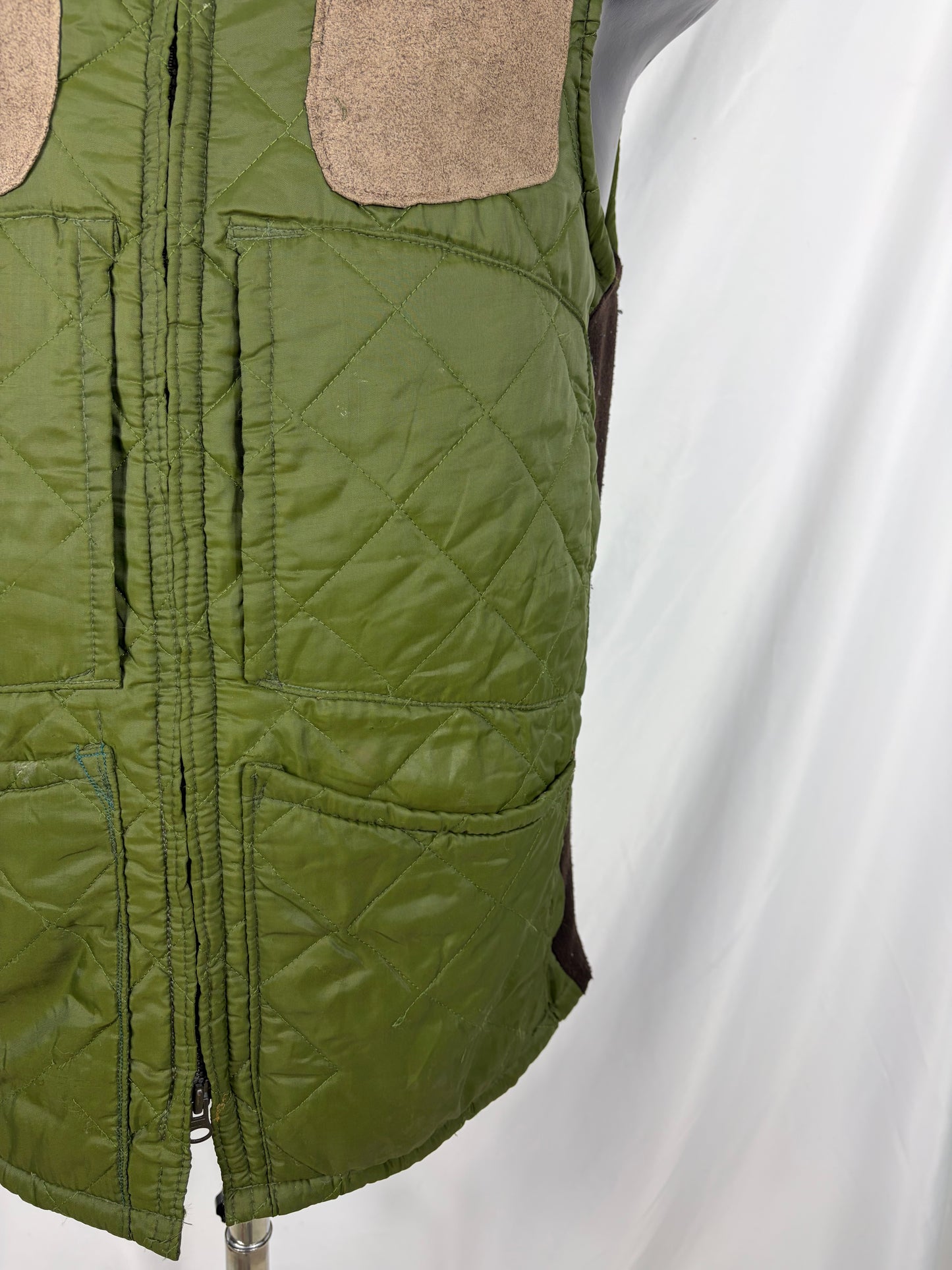 Gilet Barbour verde da caccia vintage Medium  - Man Olive vintage waistcoat size Medium