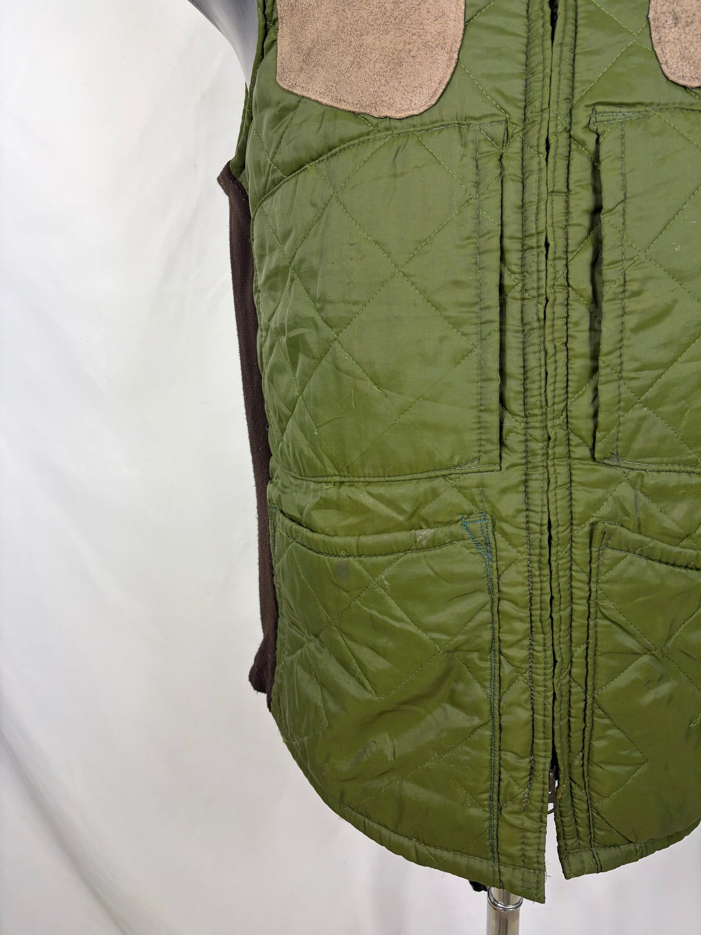 Gilet Barbour verde da caccia vintage Medium  - Man Olive vintage waistcoat size Medium