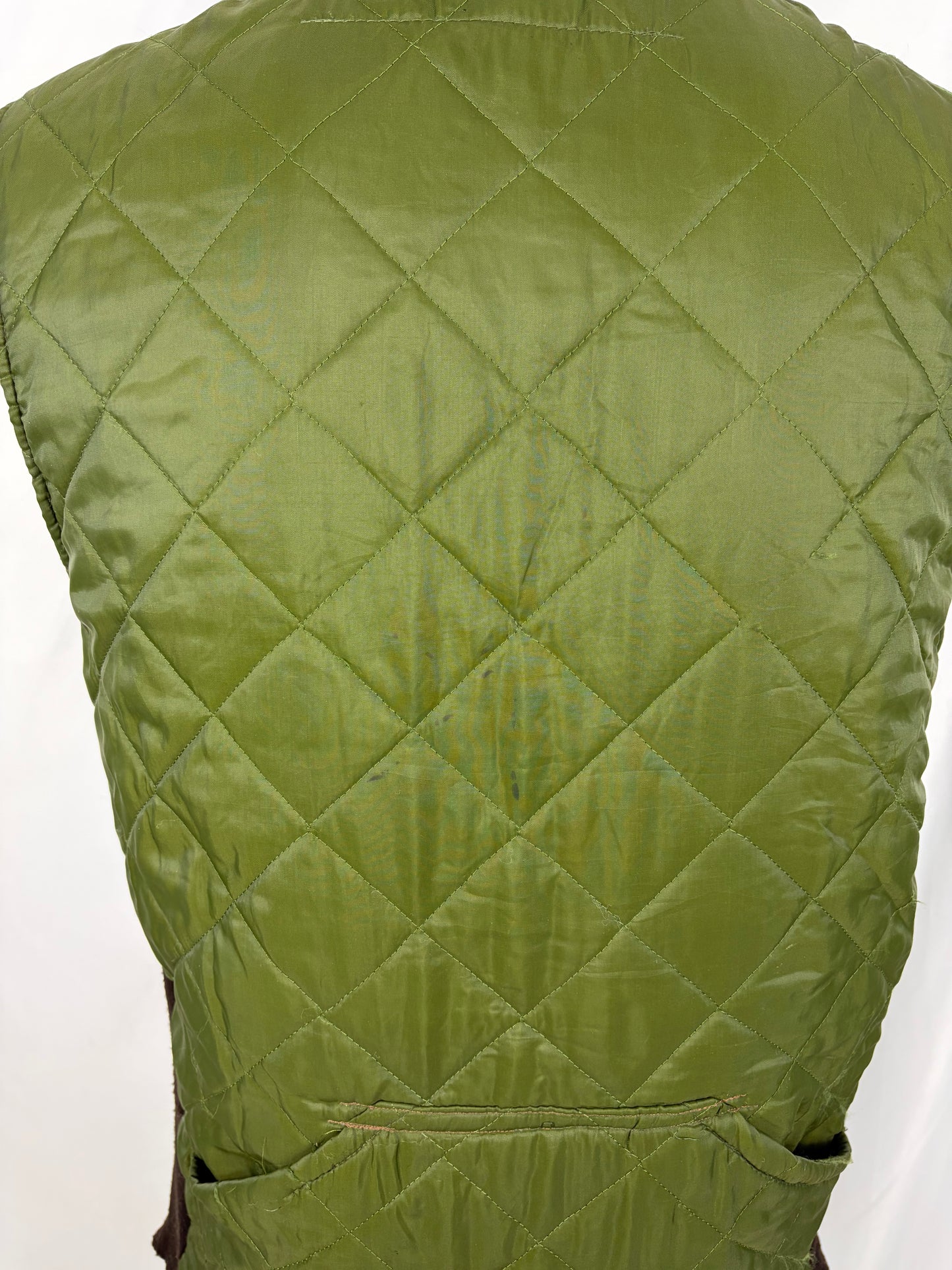 Gilet Barbour verde da caccia vintage Medium  - Man Olive vintage waistcoat size Medium
