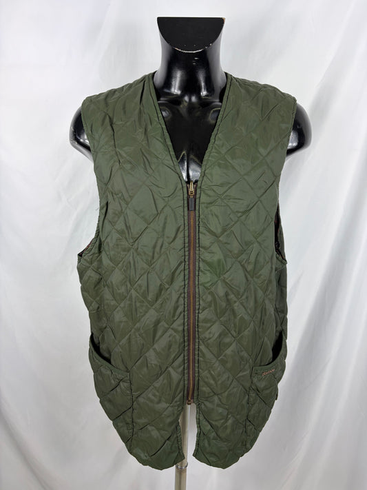 Gilet Barbour Trapuntato Verde 48 Man Green Classic Zip in Liner size 48