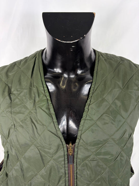 Gilet Barbour Trapuntato Verde 48 Man Green Classic Zip in Liner size 48