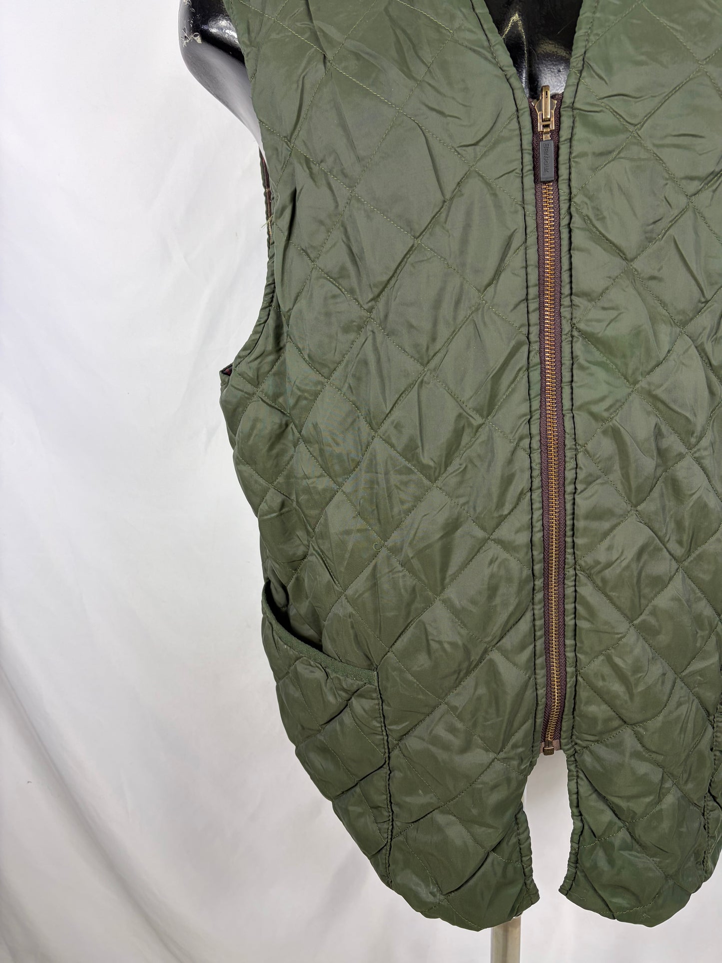 Gilet Barbour Trapuntato Verde 48 Man Green Classic Zip in Liner size 48
