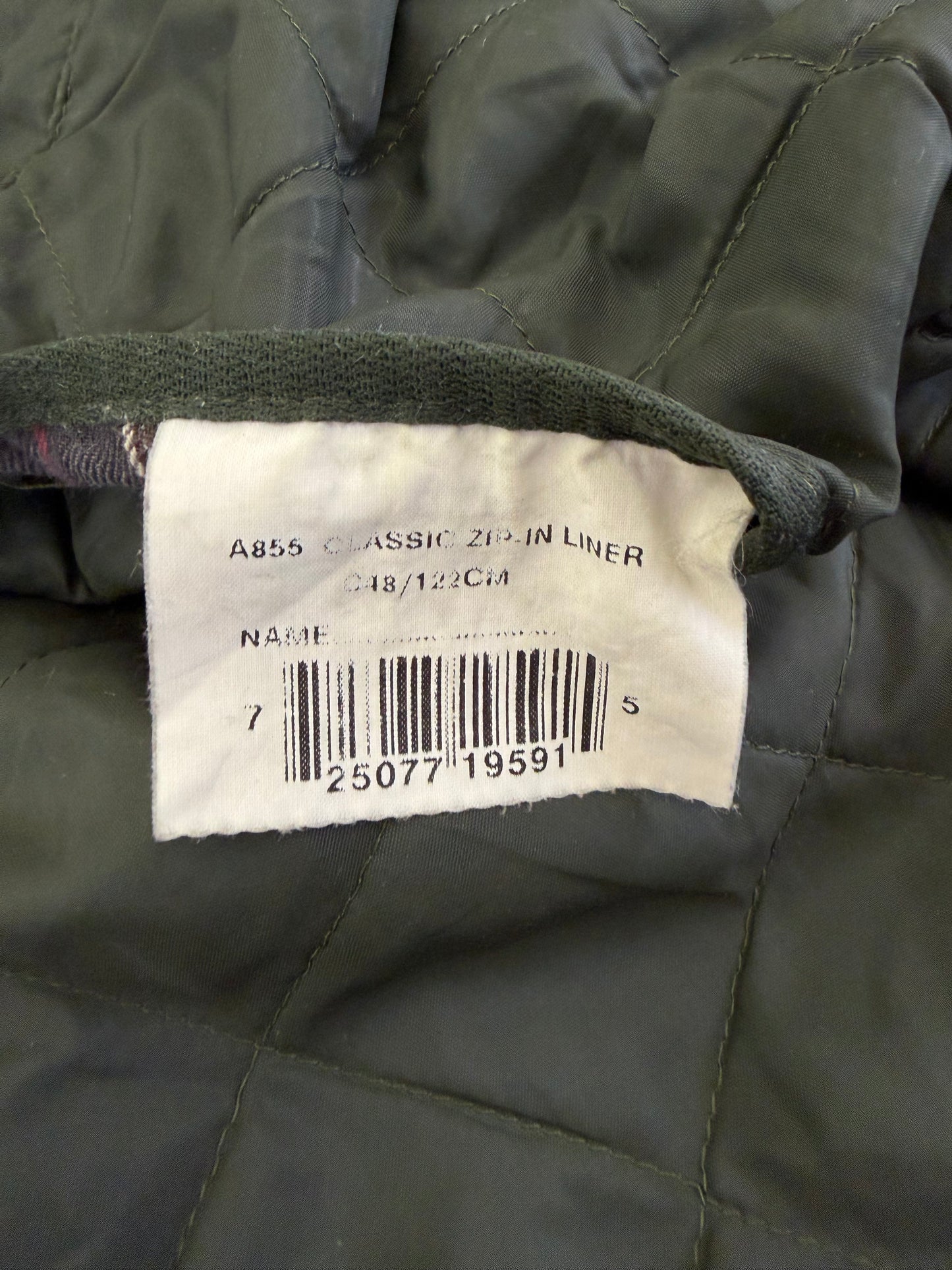 Gilet Barbour Trapuntato Verde 48 Man Green Classic Zip in Liner size 48