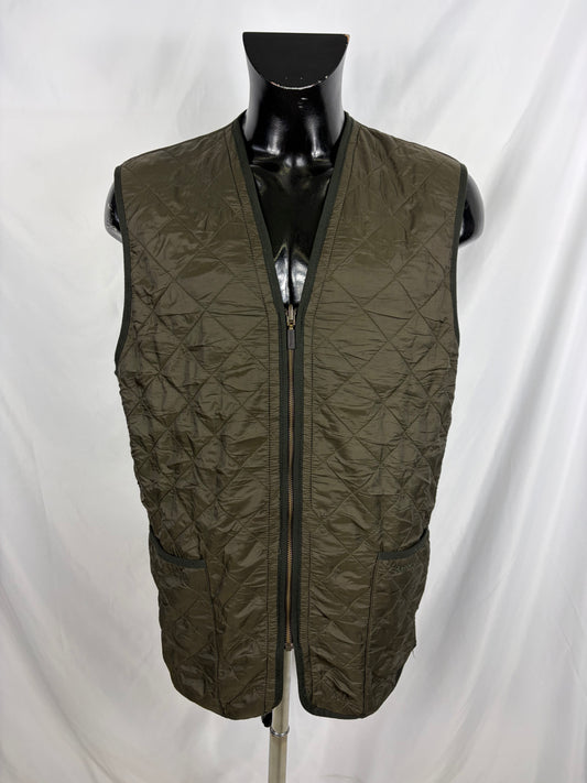 Gilet Barbour Polarquilt con pile verde XL Olive Polarquilt Waistcoat zip in liner size  XLarge