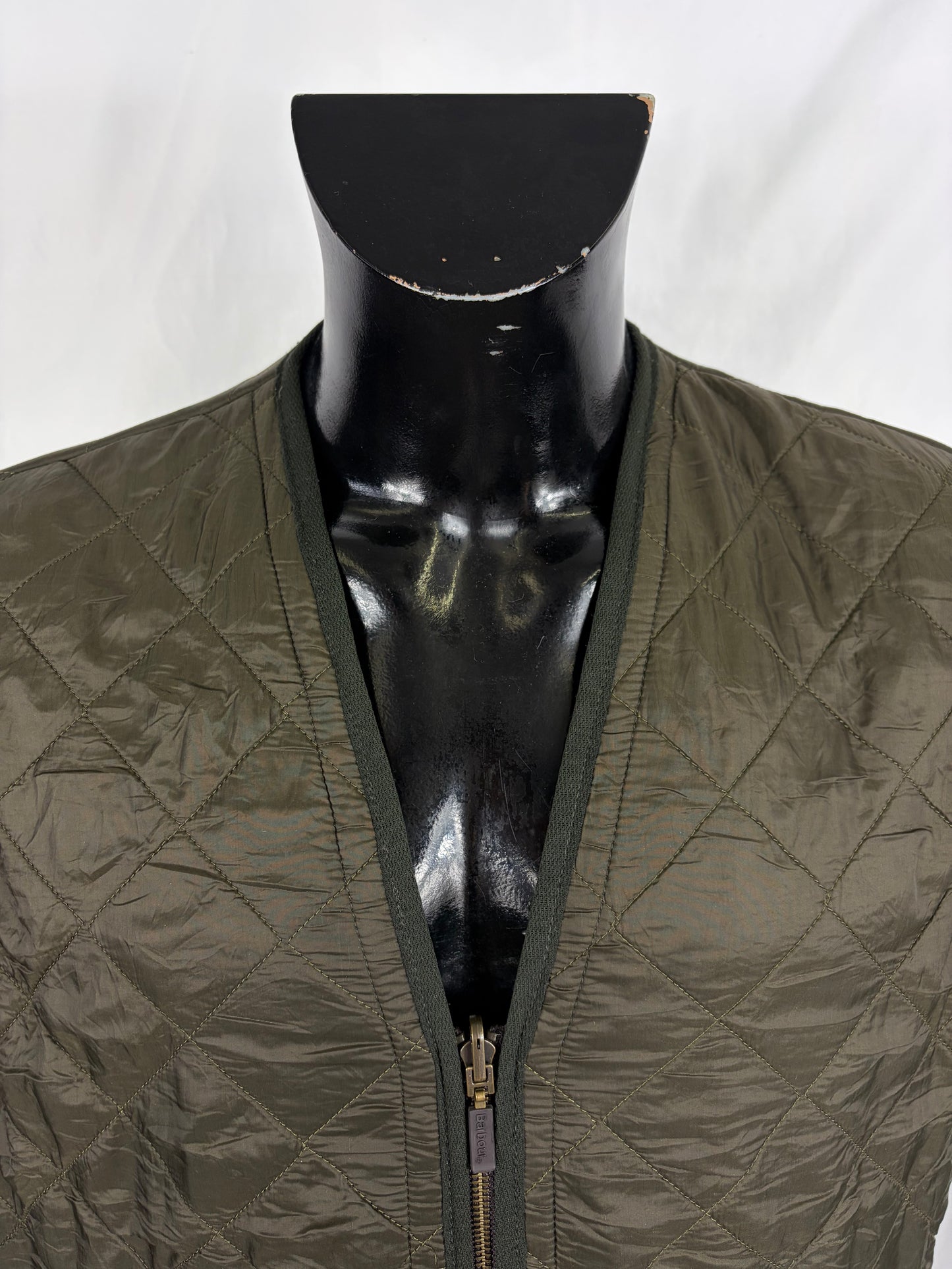 Gilet Barbour Polarquilt con pile verde XL Olive Polarquilt Waistcoat zip in liner size  XLarge
