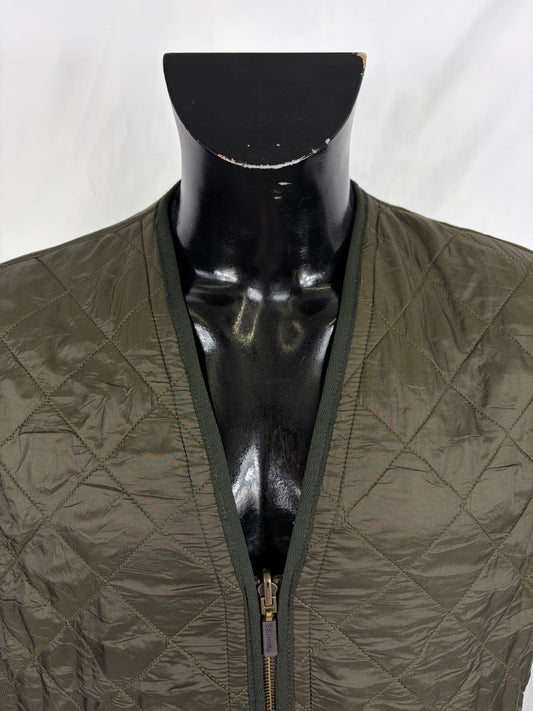 Gilet Barbour Polarquilt con pile verde XL Olive Polarquilt Waistcoat zip in liner size  XLarge