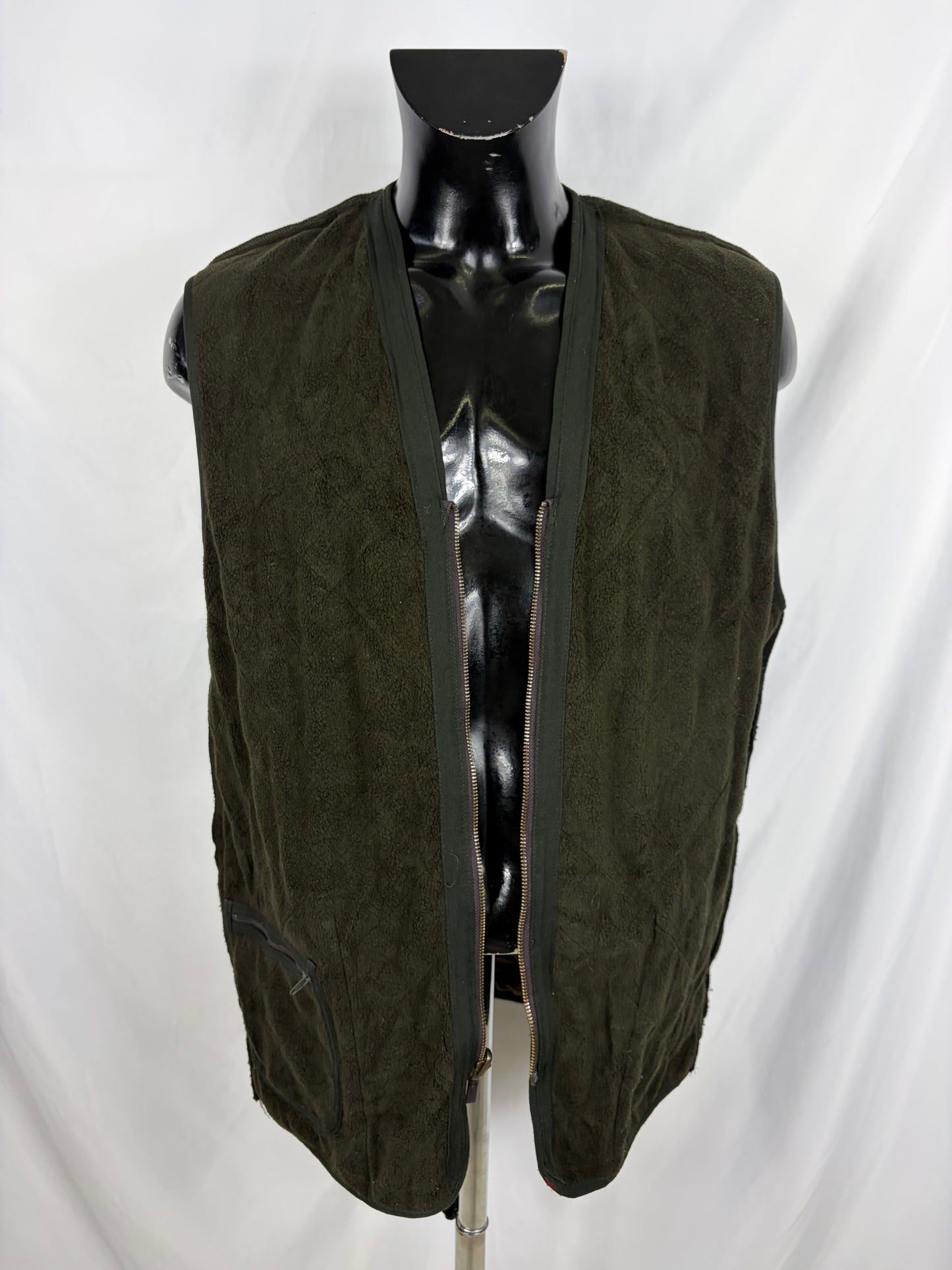Gilet Barbour Polarquilt con pile verde XL Olive Polarquilt Waistcoat zip in liner size  XLarge