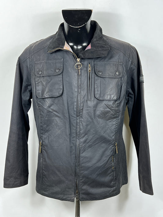 Giacca Barbour unisex international corta nera Uk18 tg.48 ita - Black short wax jacket uk18