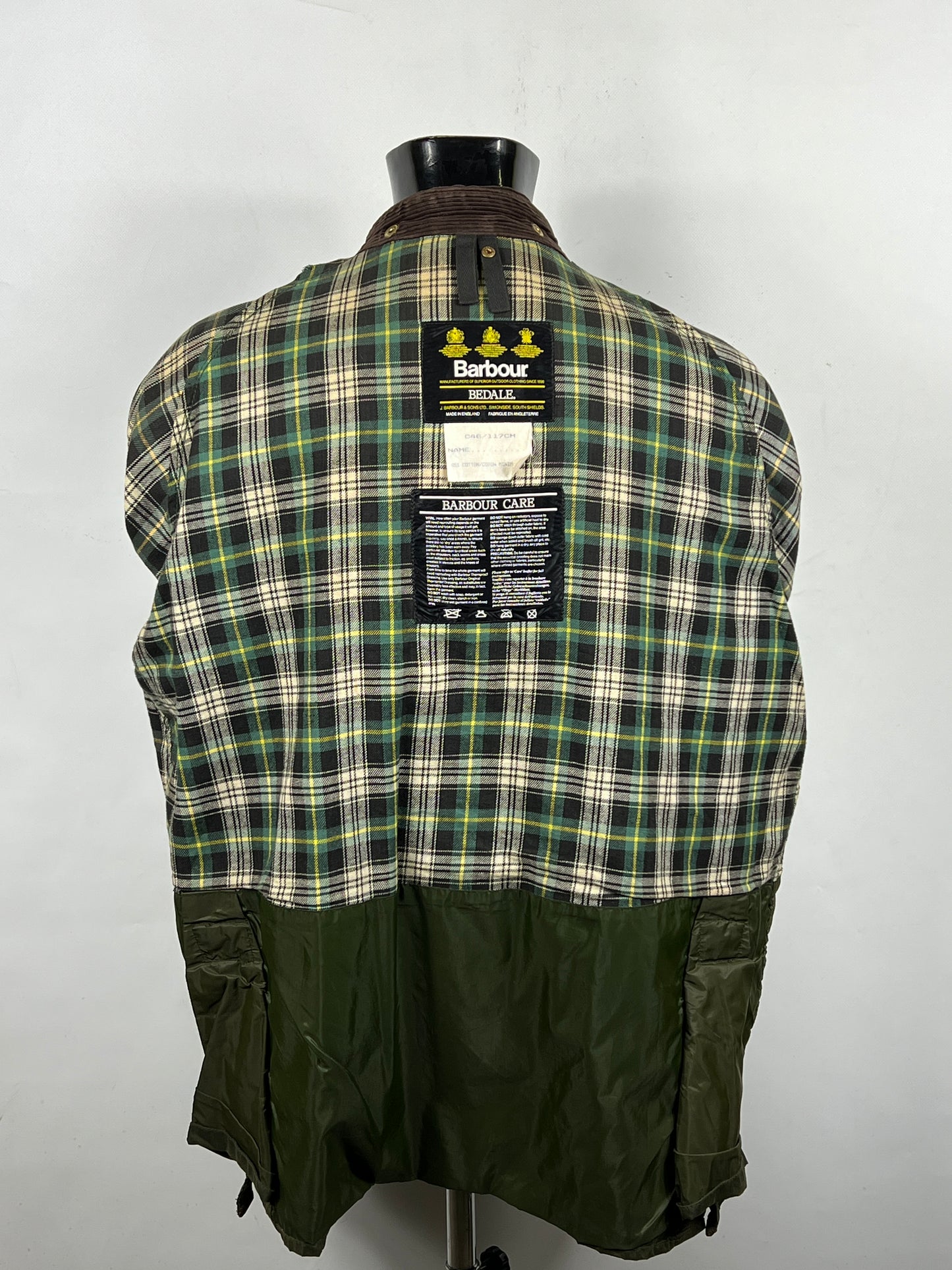 Barbour Vintage Bedale verde c46/117 cm Taglia XL - Man Wax cotton jacket size XL
