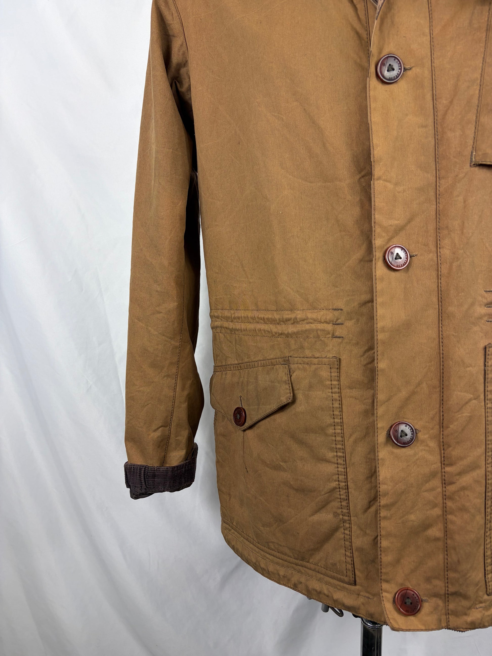 Giacca Barbour Dept B Summer Parka Beige Large-Beige Dept B summer parka waxed Size L - Shop In London