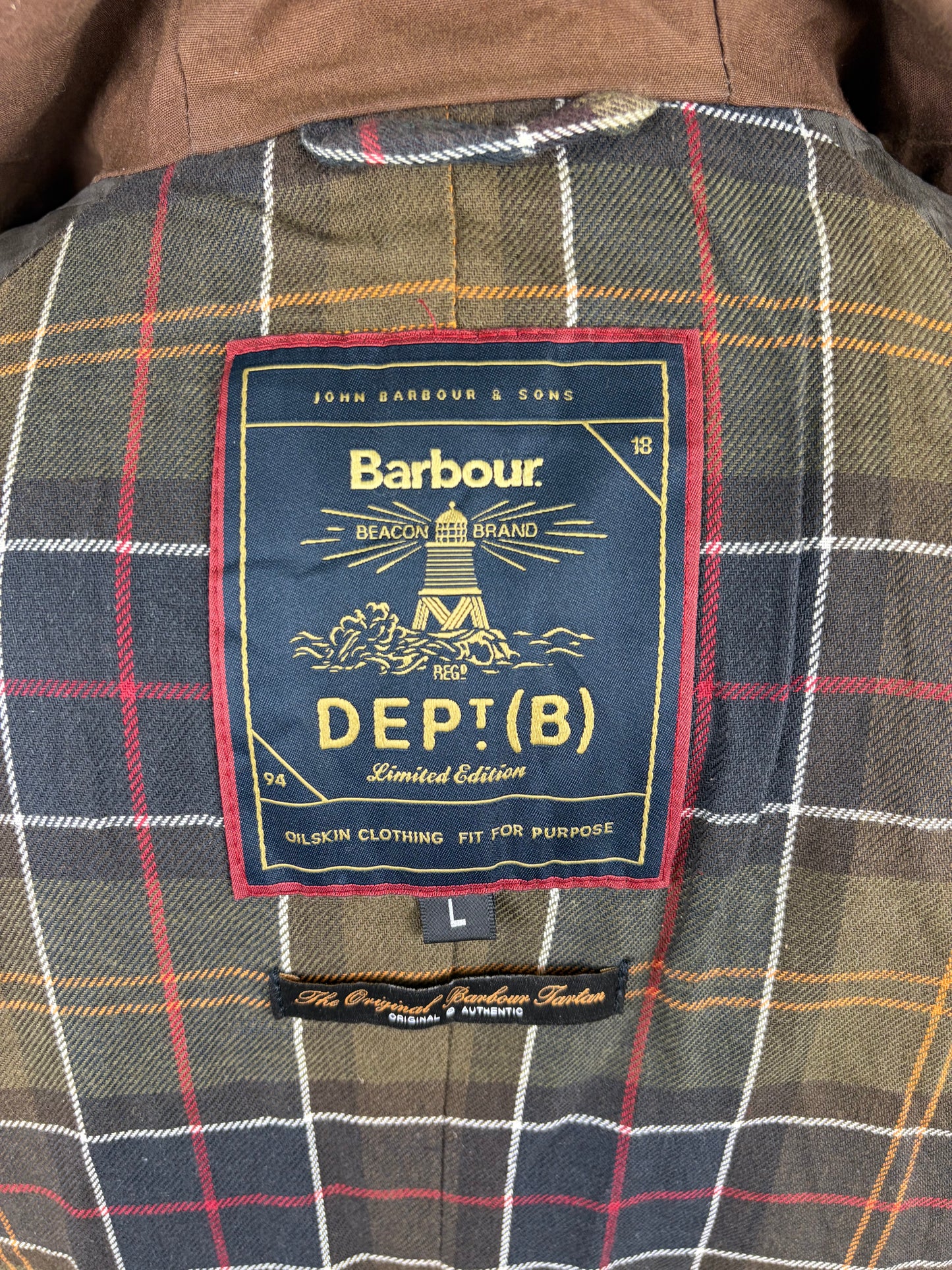 Giacca Barbour Dept B Summer Parka Beige Large-Beige Dept B summer parka waxed Size L - Shop In London
