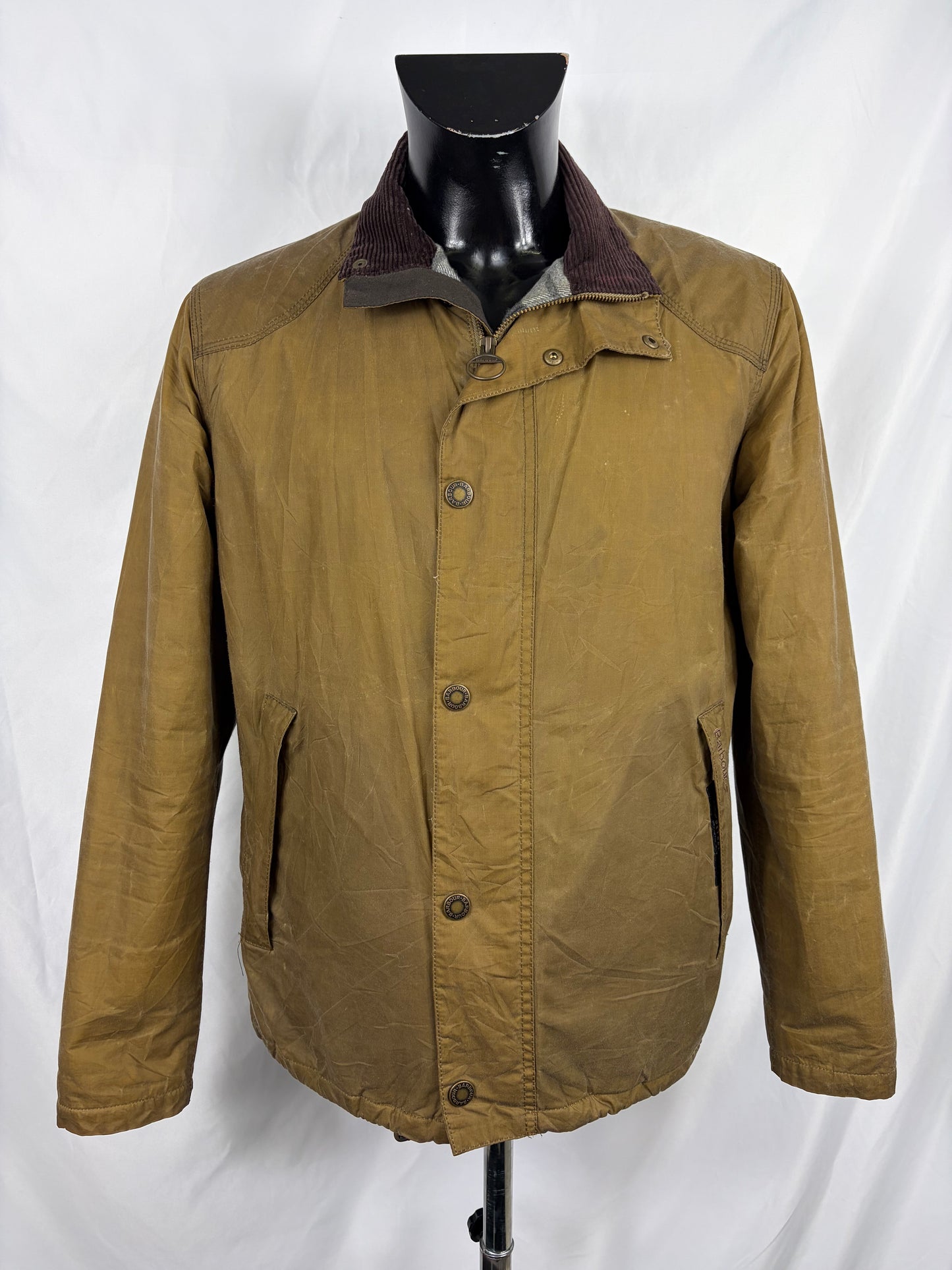 Barbour Giacca beige cerata Small HIlton Man Barbour Beige Waxed jacket size small