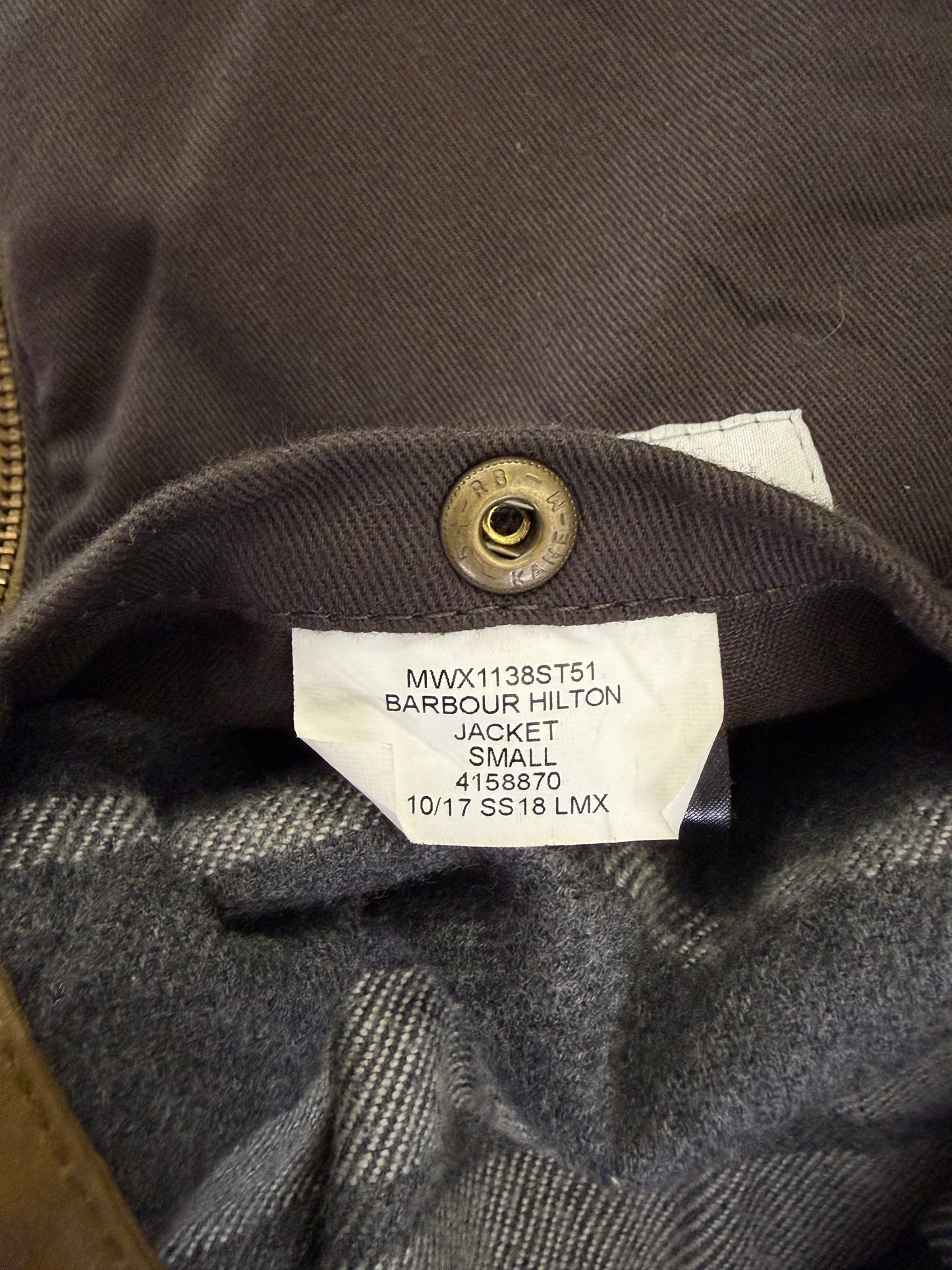 Barbour Giacca beige cerata Small HIlton Man Barbour Beige Waxed jacket size small