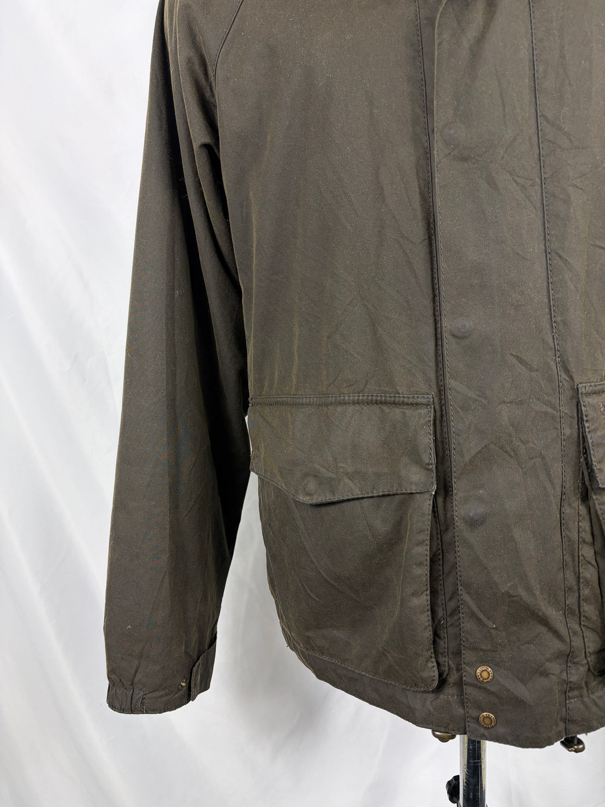 Giacca Barbour con cappuccio cerata verde da uomo Small -Man Wax Grendle Jacket size Small