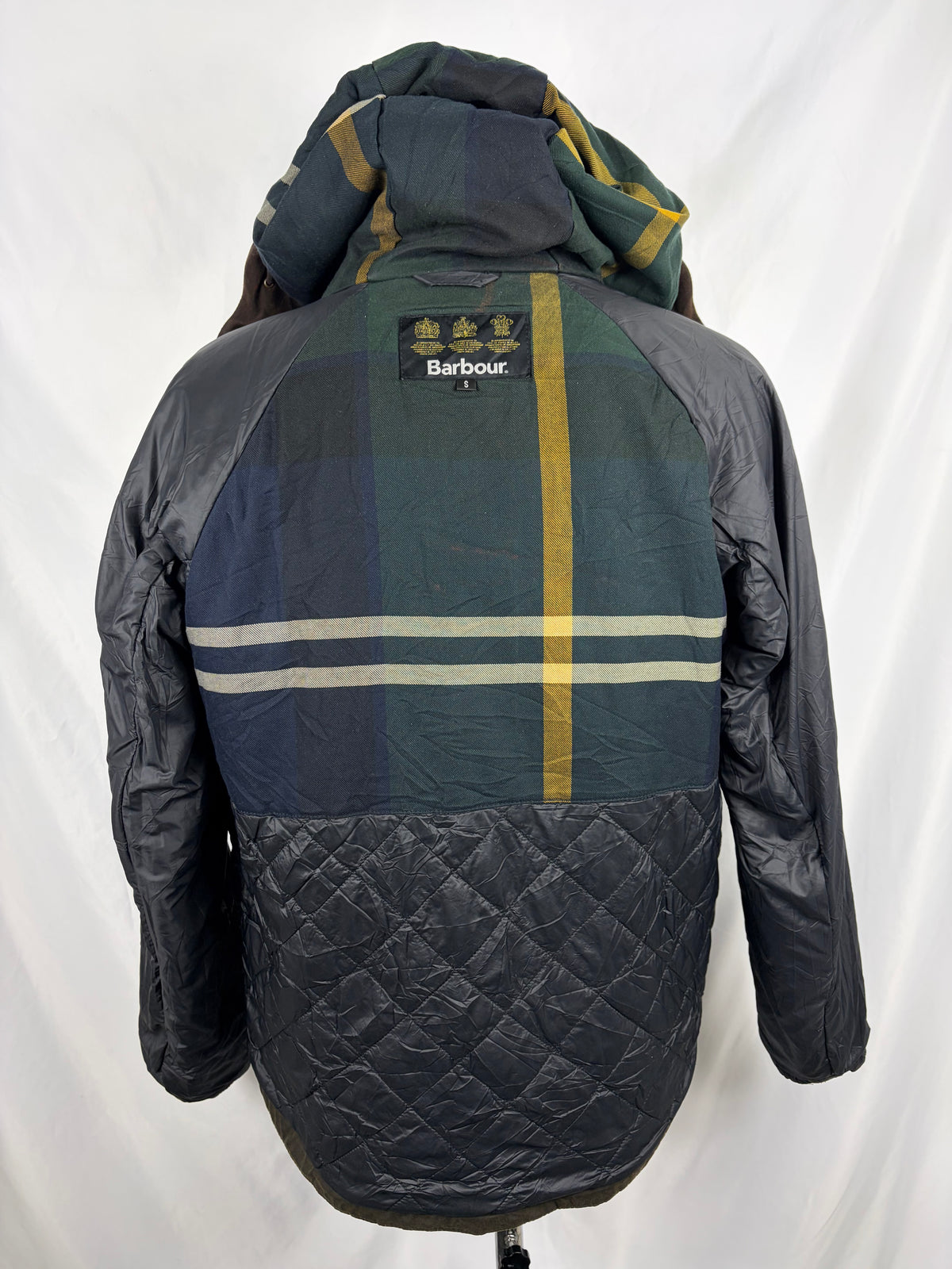 Giacca Barbour con cappuccio cerata verde da uomo Small -Man Wax Grendle Jacket size Small