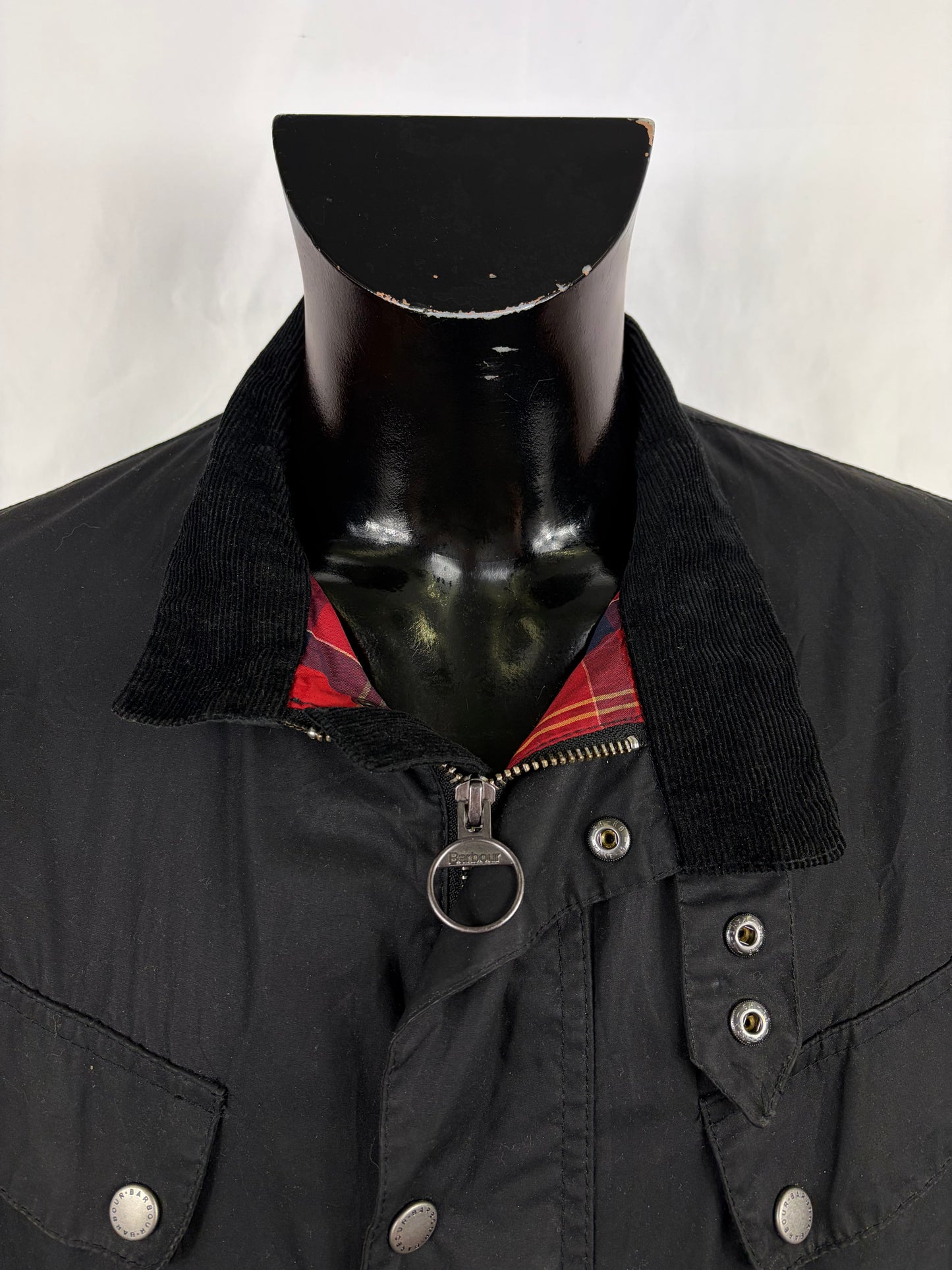 Barbour International uomo Enfield Nero XL Man Black Enfield waxed Jacket Size XL - Shop In London