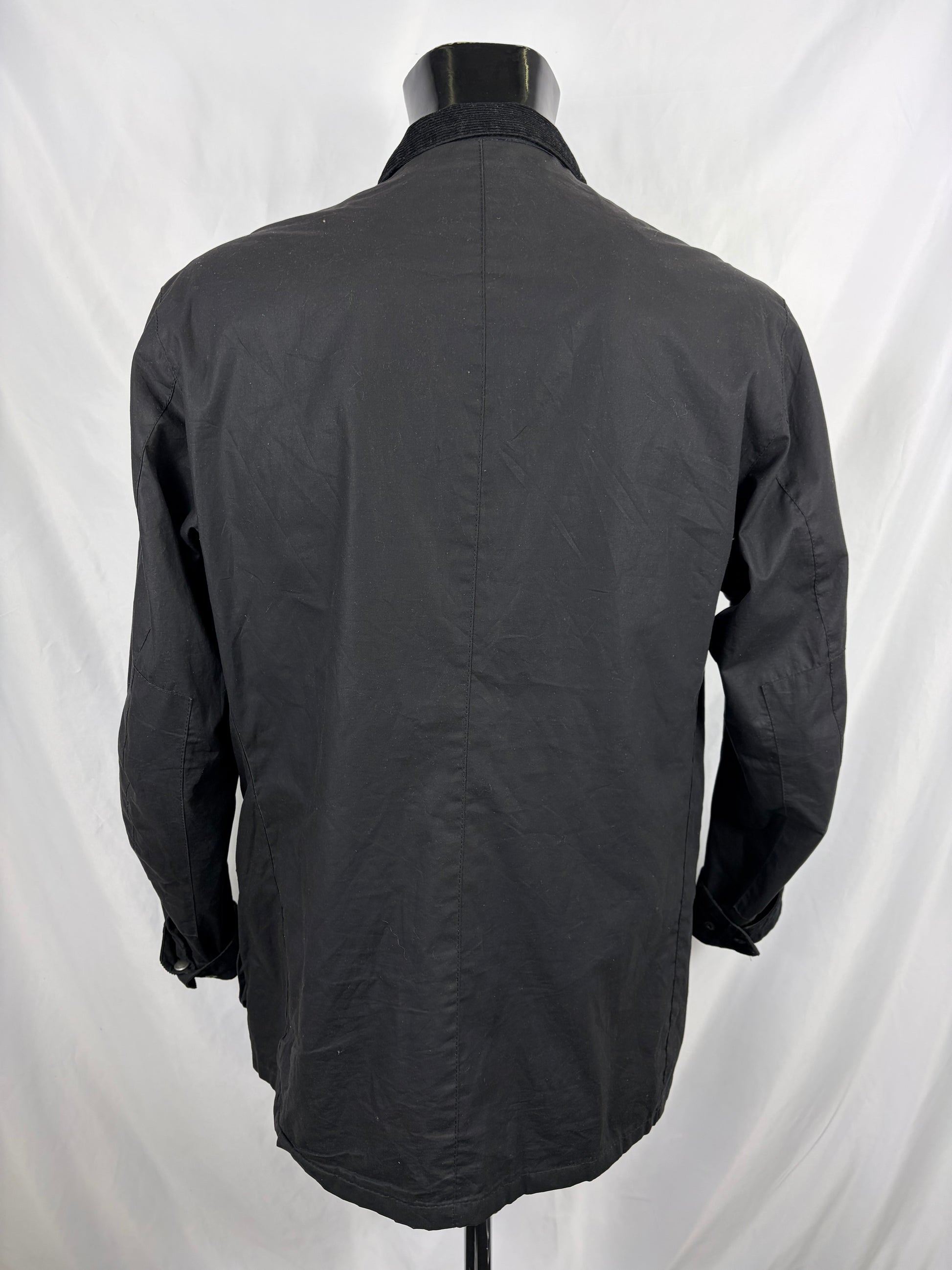 Barbour International uomo Enfield Nero XL Man Black Enfield waxed Jacket Size XL - Shop In London