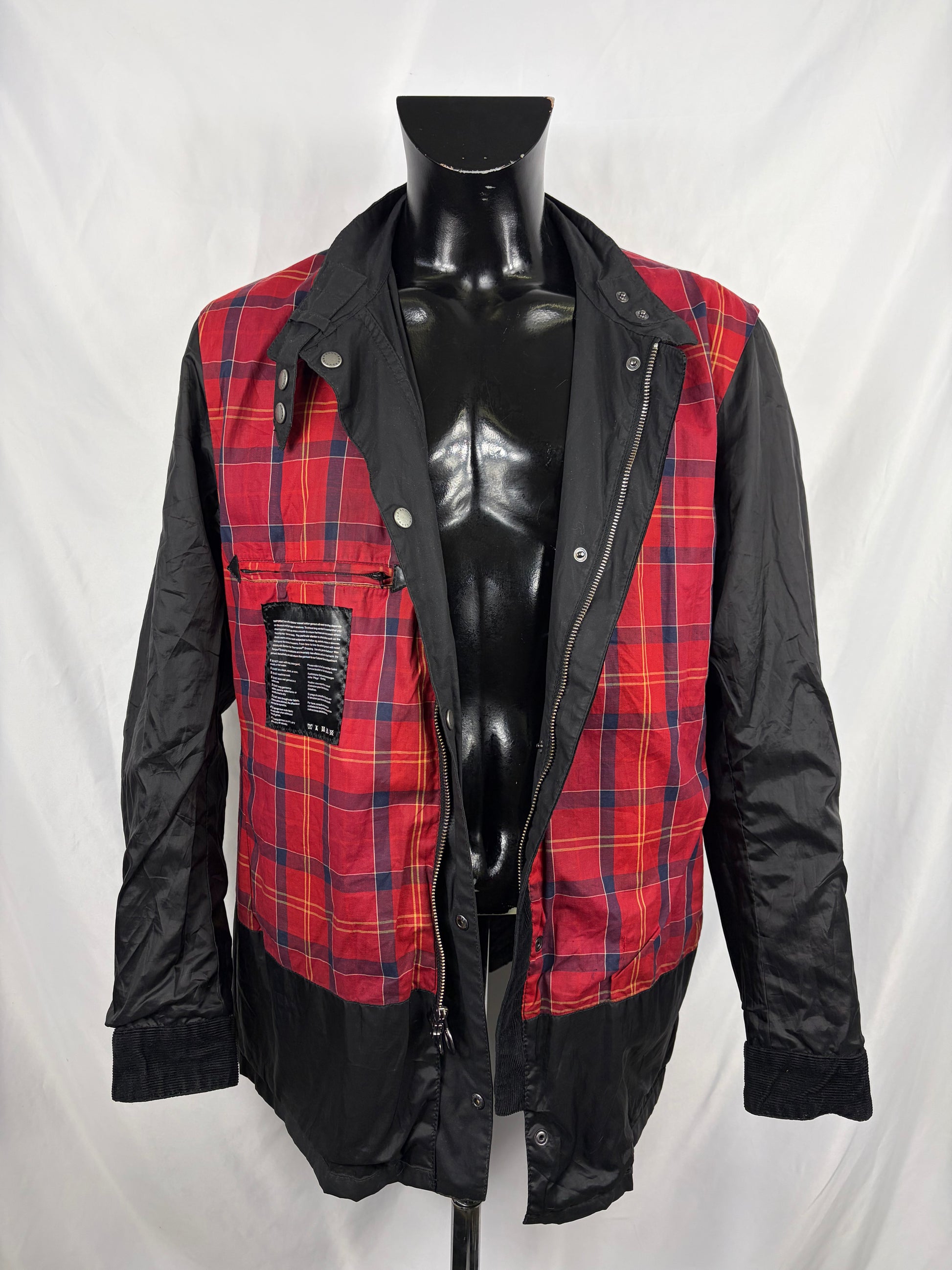 Barbour International uomo Enfield Nero XL Man Black Enfield waxed Jacket Size XL - Shop In London