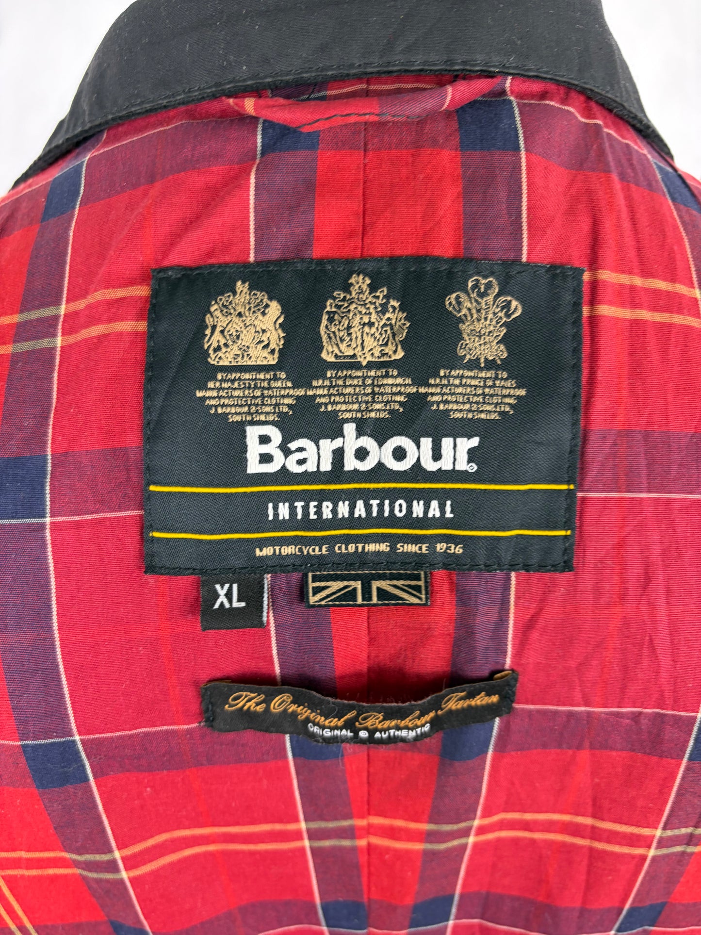 Barbour International uomo Enfield Nero XL Man Black Enfield waxed Jacket Size XL - Shop In London
