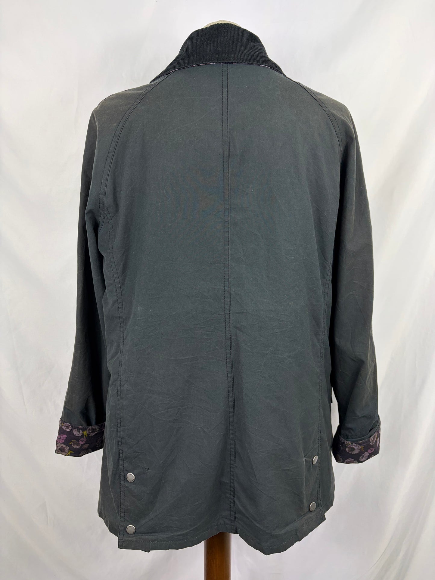 Giacca Barbour Printed Beadnell blu UK14 medium -Navy printed Beadnell lady jacket UK14 tg. 44