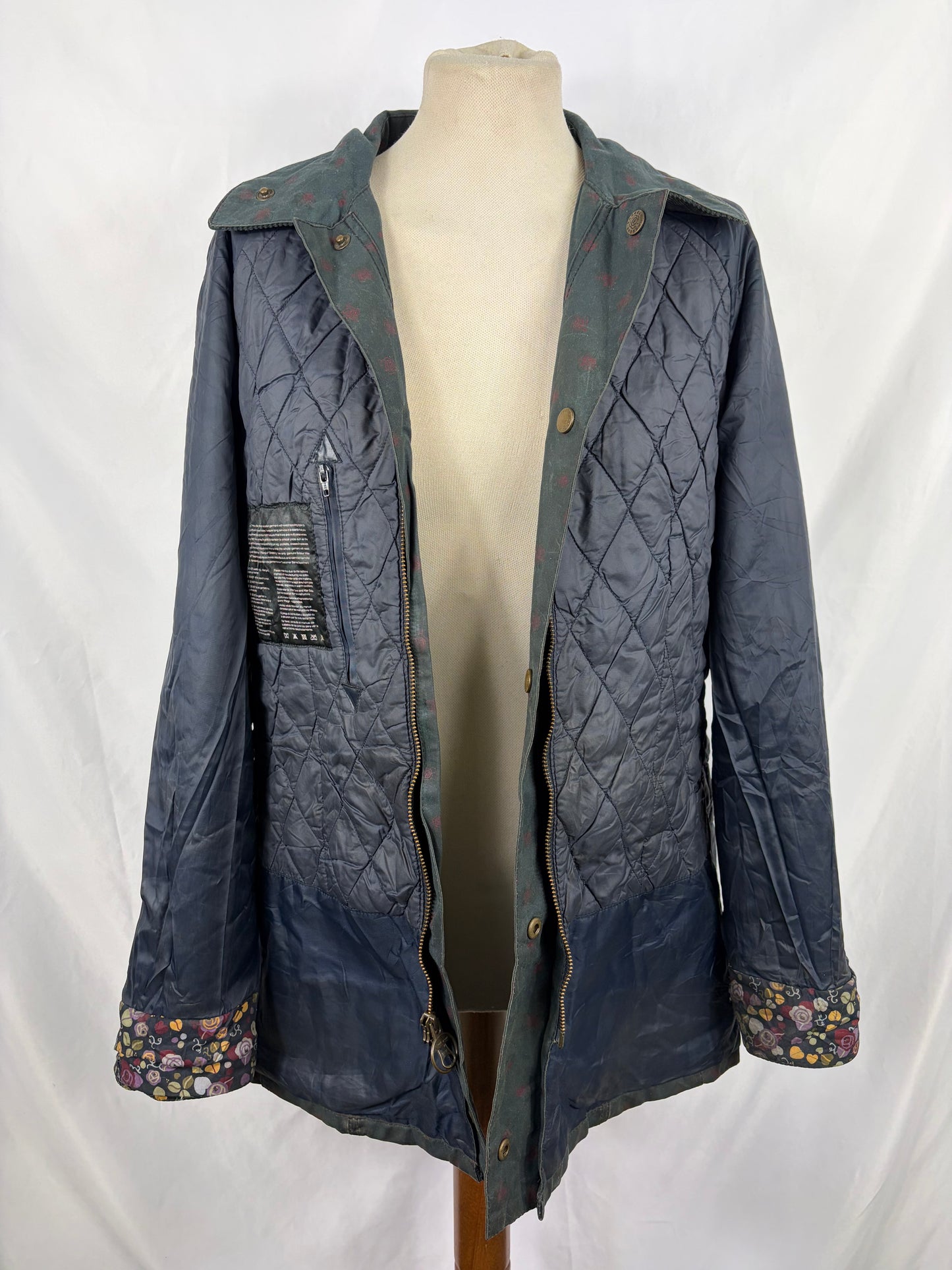 Giacca Barbour Casisson Beadnell blu UK12 medium - Navy Beadnell Lady Jacket UK12 tg. 42