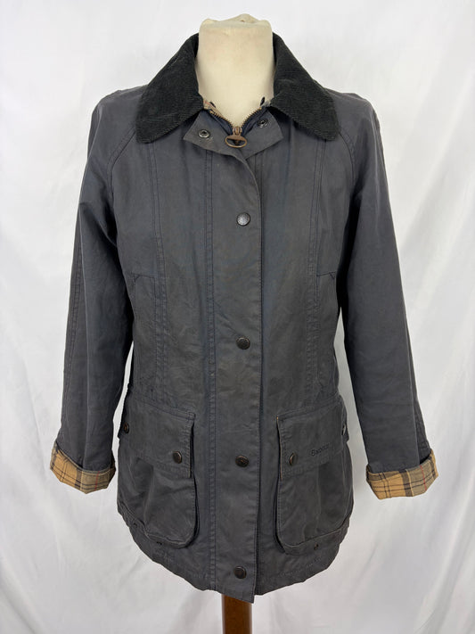 Giacca Barbour Beadnell blu UK8 Xsmall -Navy Beadnell lady wax jacket UK8 tg. 38