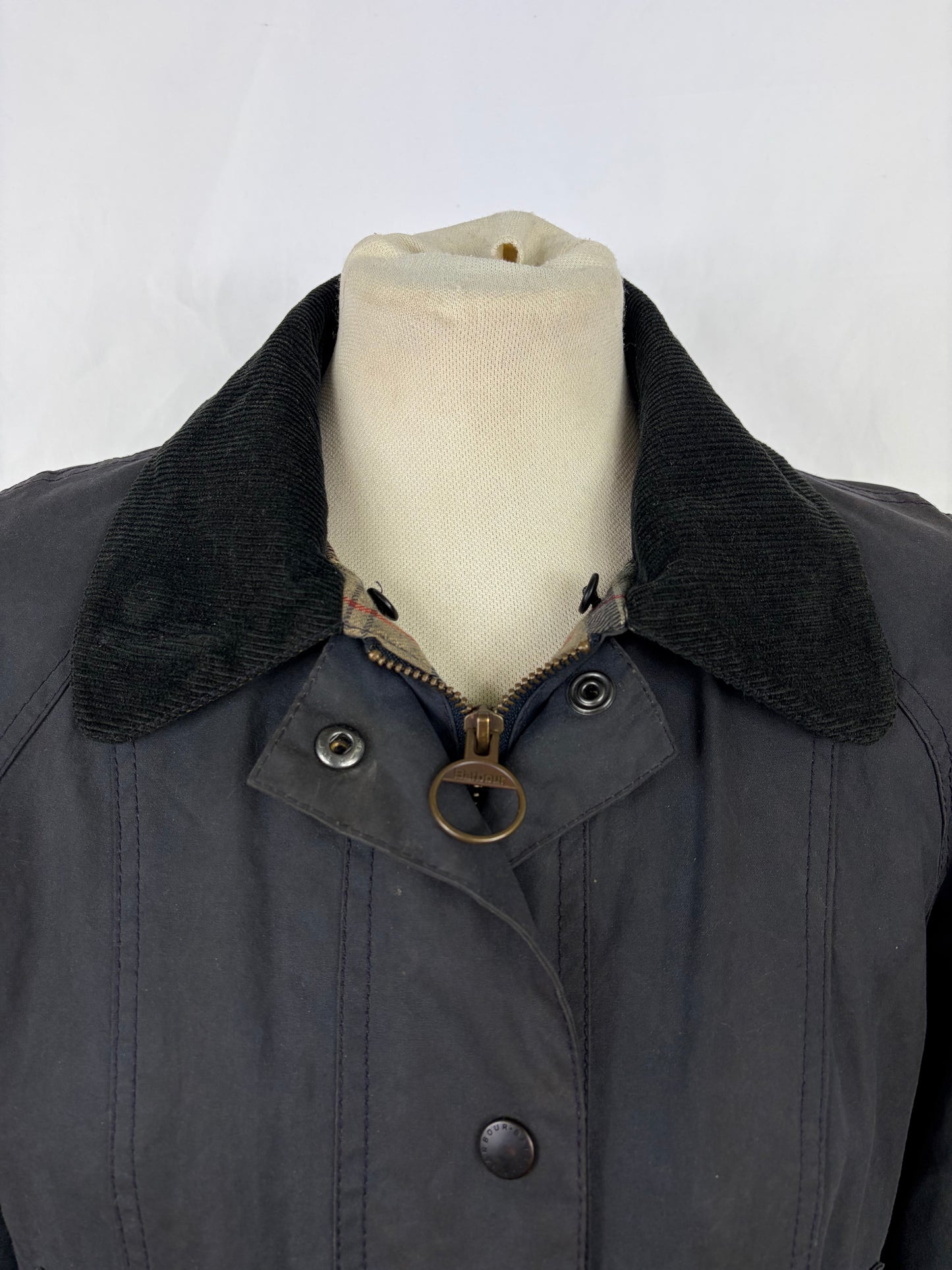 Giacca Barbour Beadnell blu UK8 Xsmall -Navy Beadnell lady wax jacket UK8 tg. 38