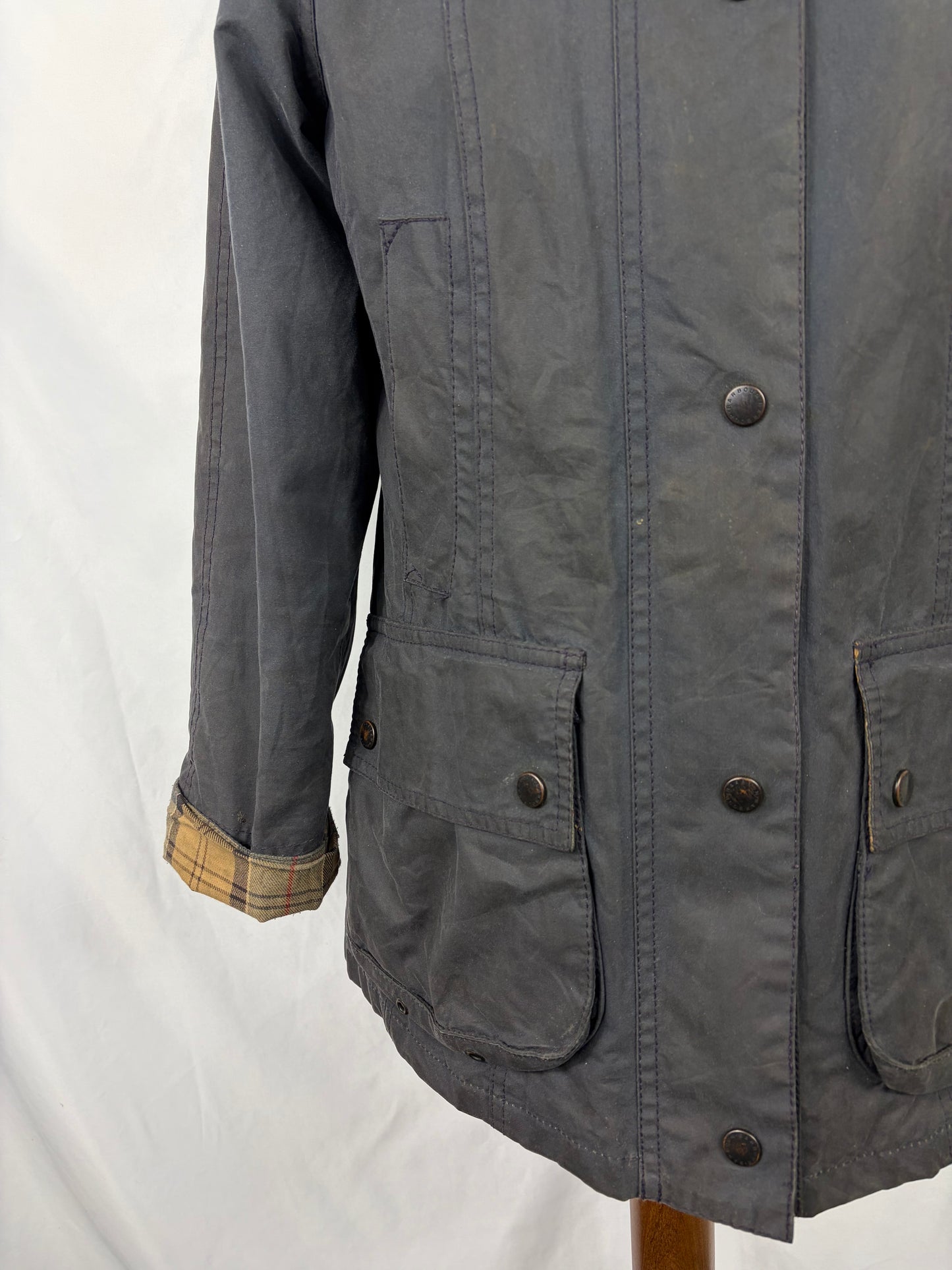Giacca Barbour Beadnell blu UK8 Xsmall -Navy Beadnell lady wax jacket UK8 tg. 38