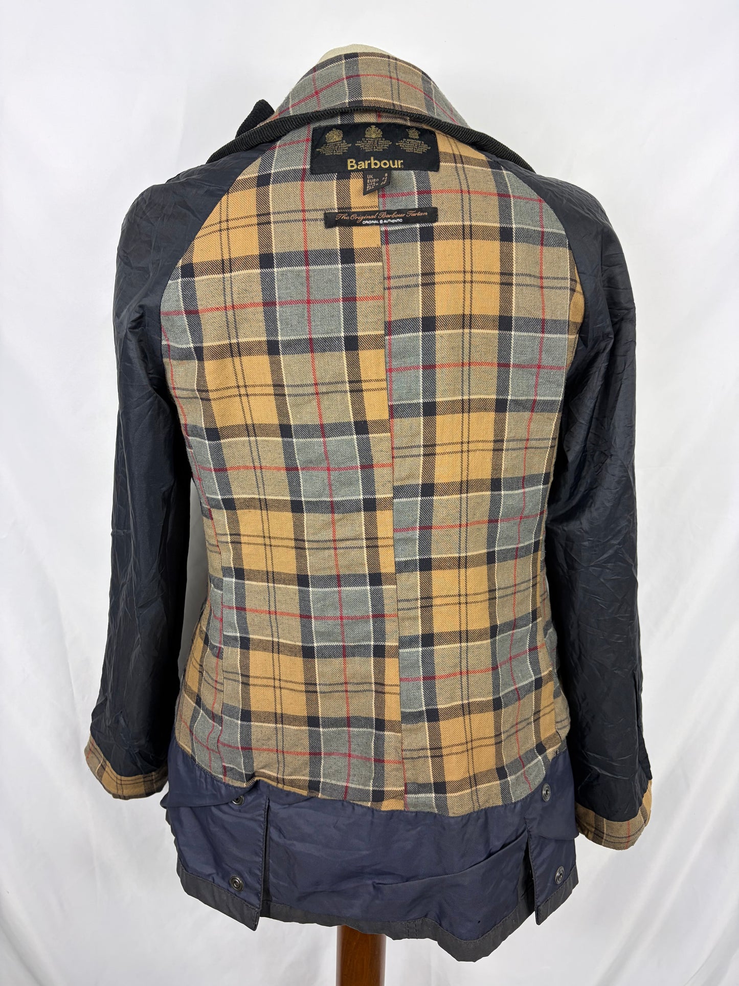 Giacca Barbour Beadnell blu UK8 Xsmall -Navy Beadnell lady wax jacket UK8 tg. 38