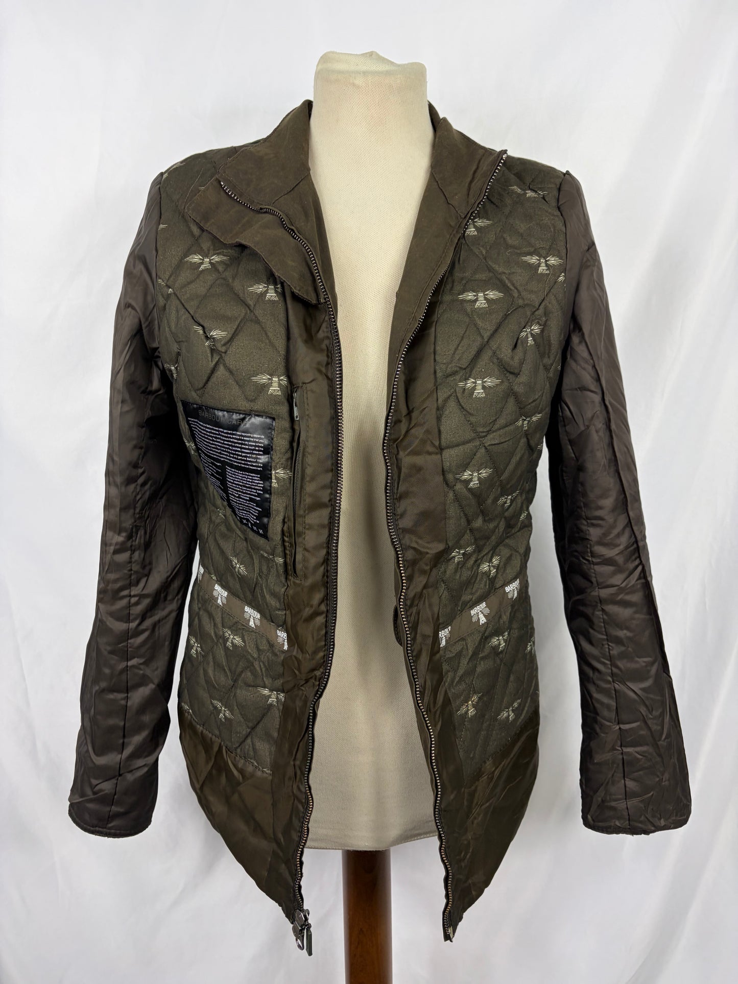 Giacca Barbour Donna cerata verde UK8 -Green Lady Filey jacket UK8 XSmall