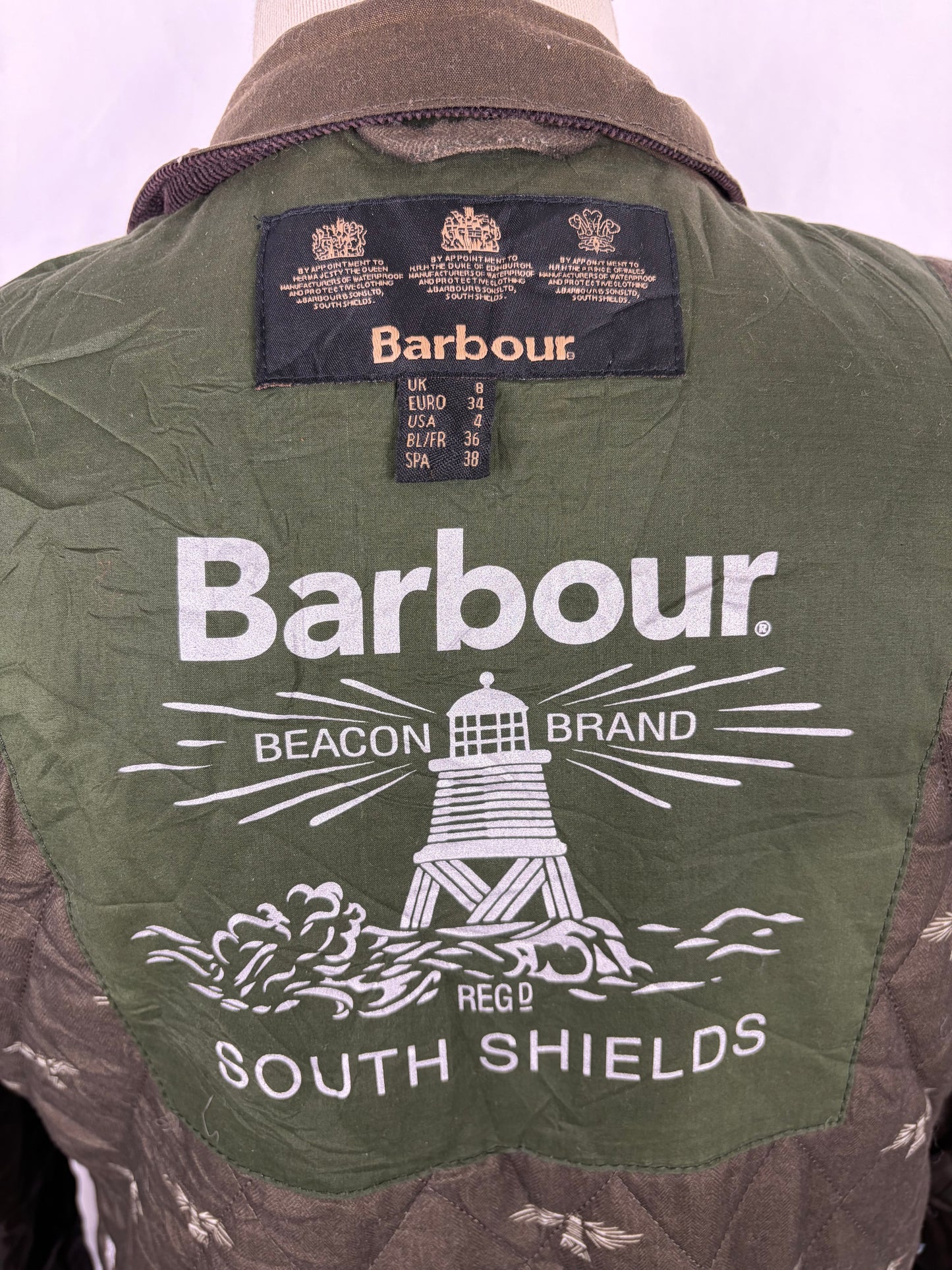 Giacca Barbour Donna cerata verde UK8 -Green Lady Filey jacket UK8 XSmall