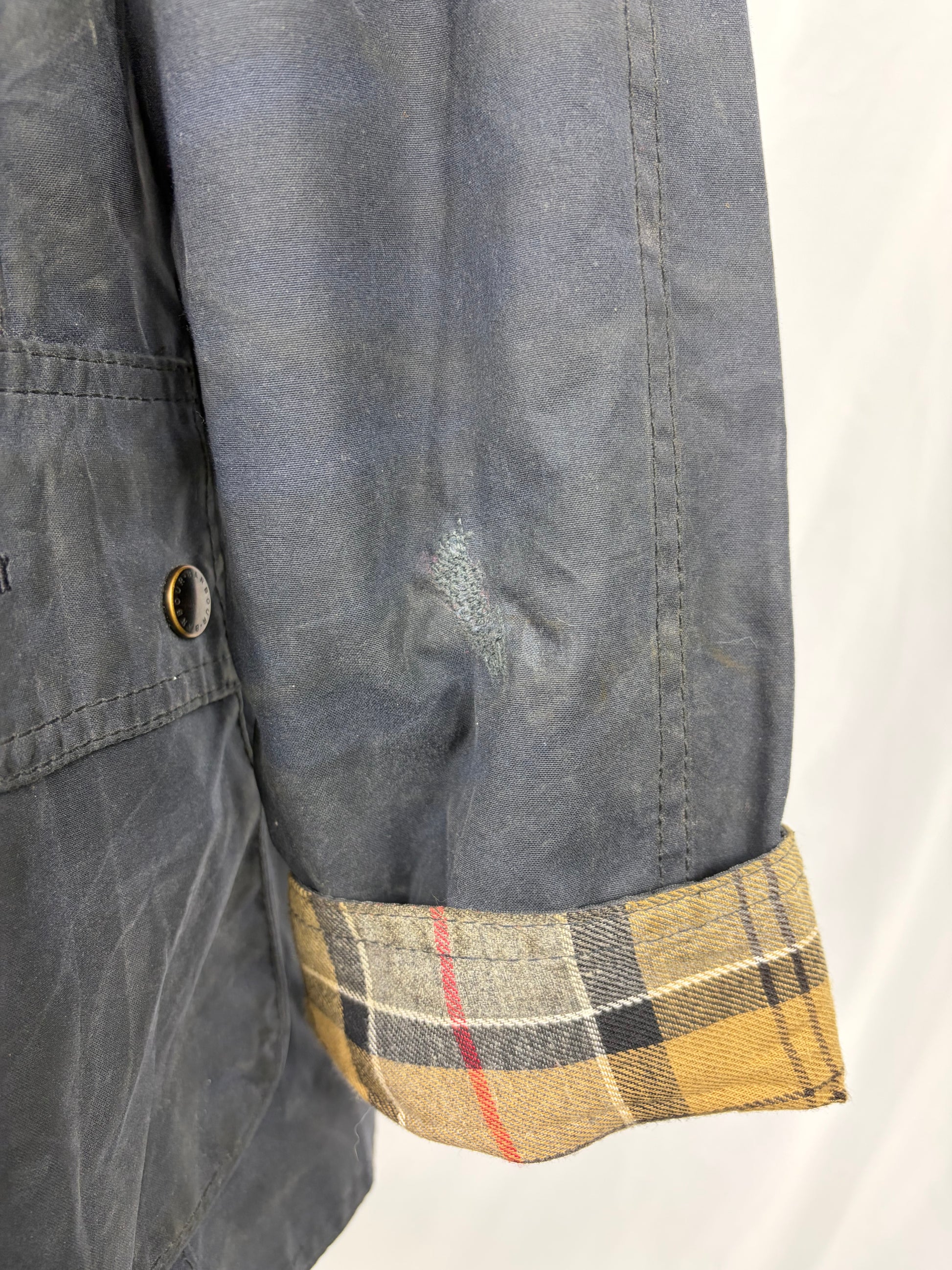 Giacca Barbour Beadnell blu UK10 small -Navy Beadnell lady wax jacket UK10 tg. 40 - Shop In London