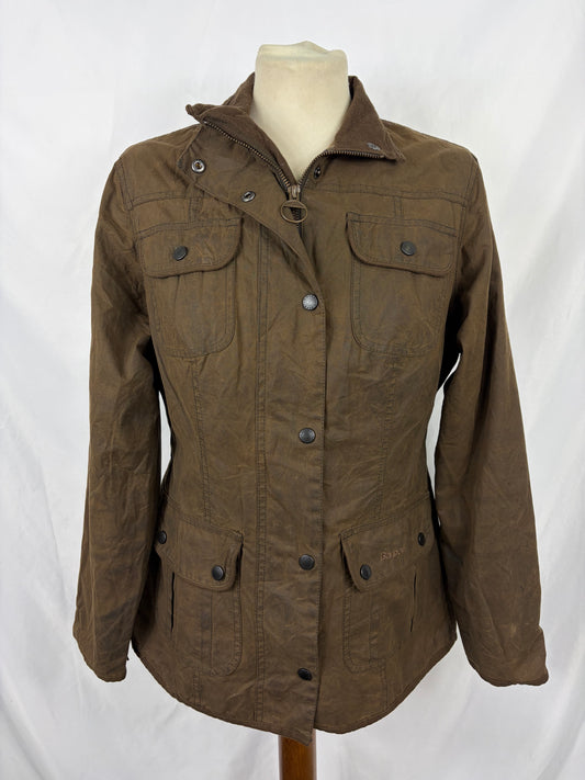 Giacca Barbour corta donna Utility verde UK10 Small Olive short Lady Utility jacket small size Uk10