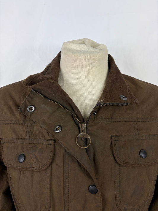 Giacca Barbour corta donna Utility verde UK10 Small Olive short Lady Utility jacket small size Uk10