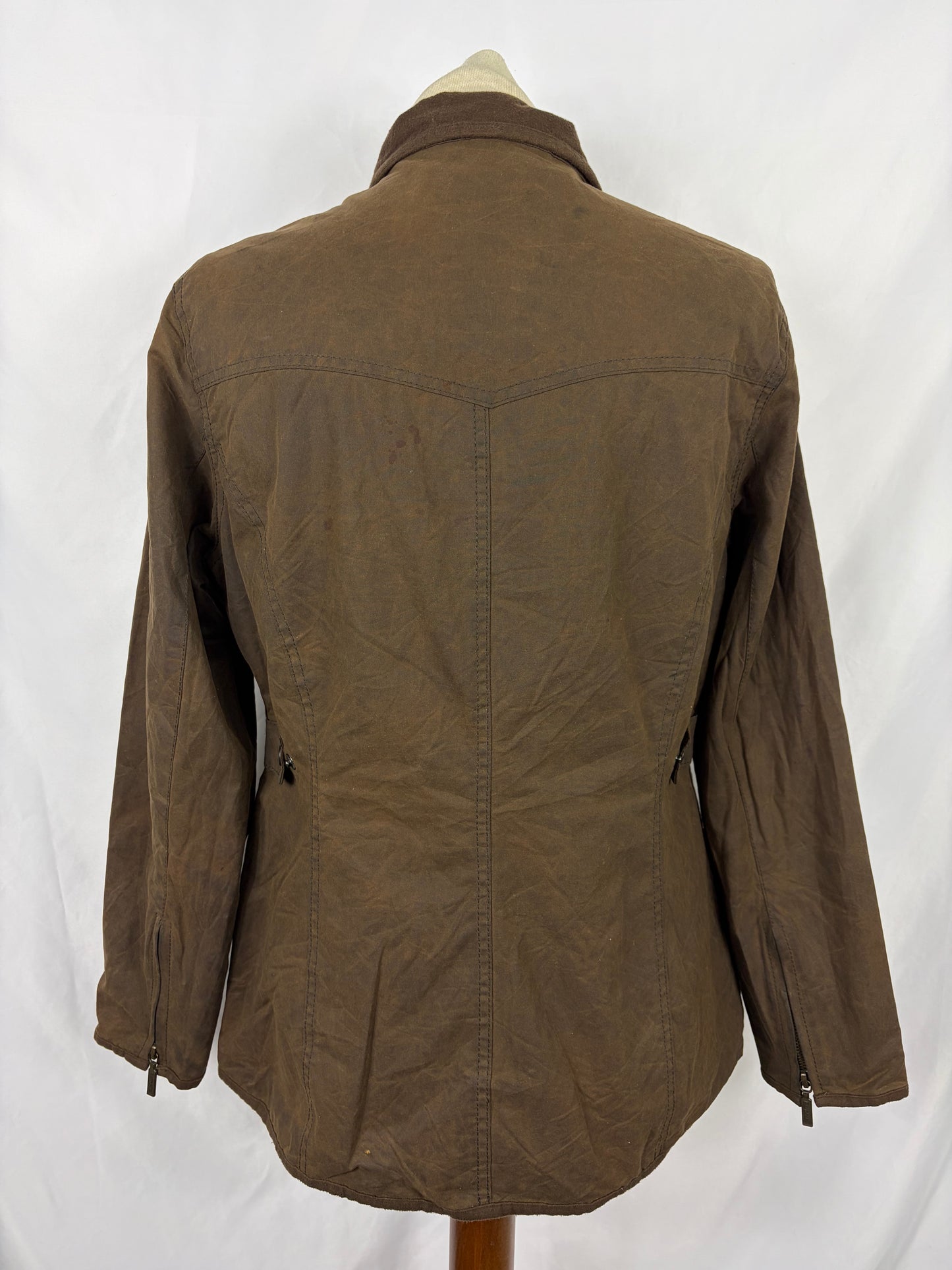 Giacca Barbour corta donna Utility verde UK10 Small Olive short Lady Utility jacket small size Uk10