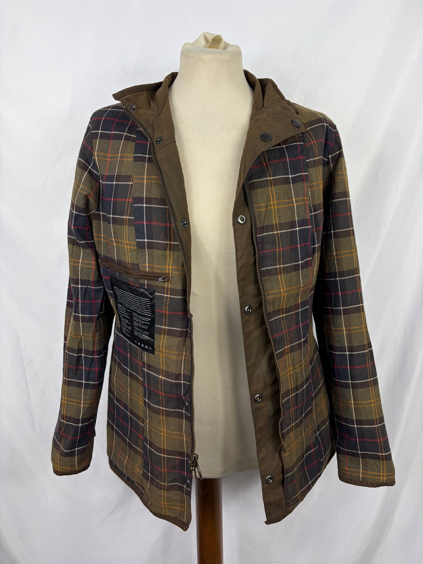 Giacca Barbour corta donna Utility verde UK10 Small Olive short Lady Utility jacket small size Uk10