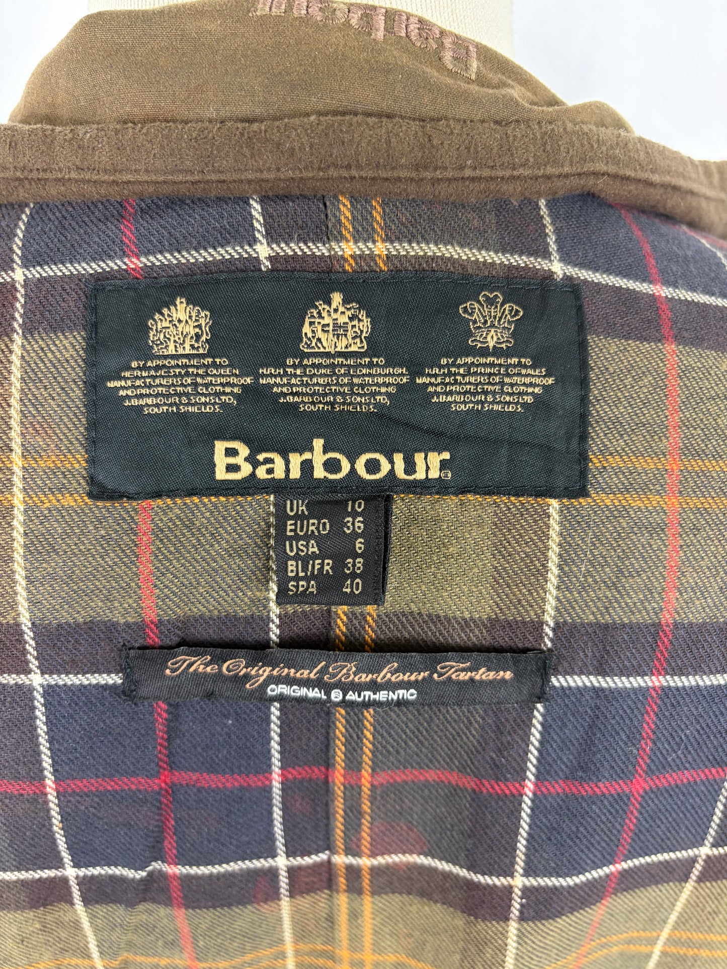 Giacca Barbour corta donna Utility verde UK10 Small Olive short Lady Utility jacket small size Uk10
