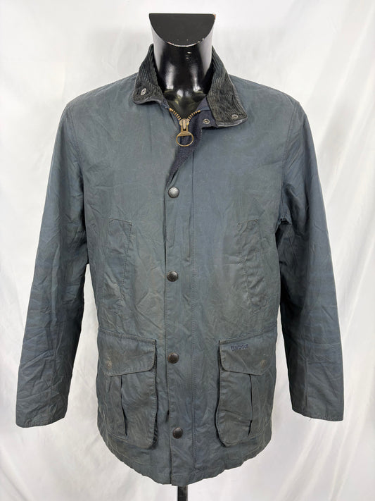Barbour Giacca uomo blu Medium cerato - Man wax Hereford Navy Jacket size M