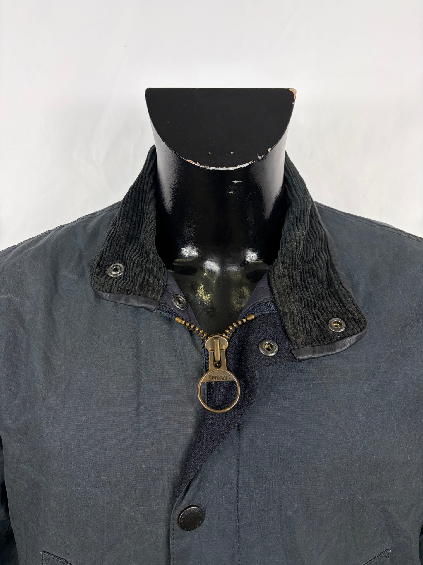 Barbour Giacca uomo blu Medium cerato - Man wax Hereford Navy Jacket size M