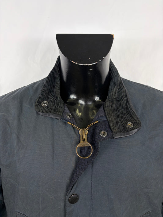Barbour Giacca uomo blu Medium cerato - Man wax Hereford Navy Jacket size M