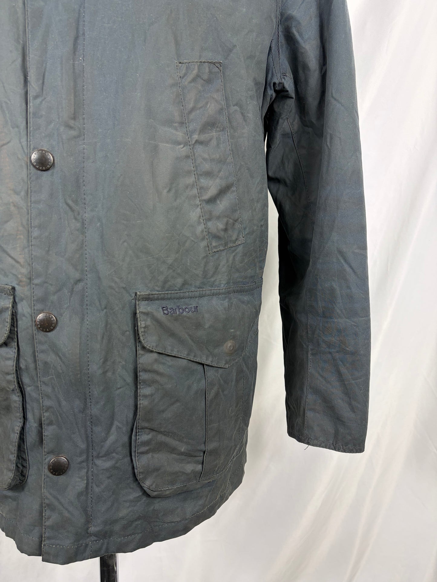 Barbour Giacca uomo blu Medium cerato - Man wax Hereford Navy Jacket size M