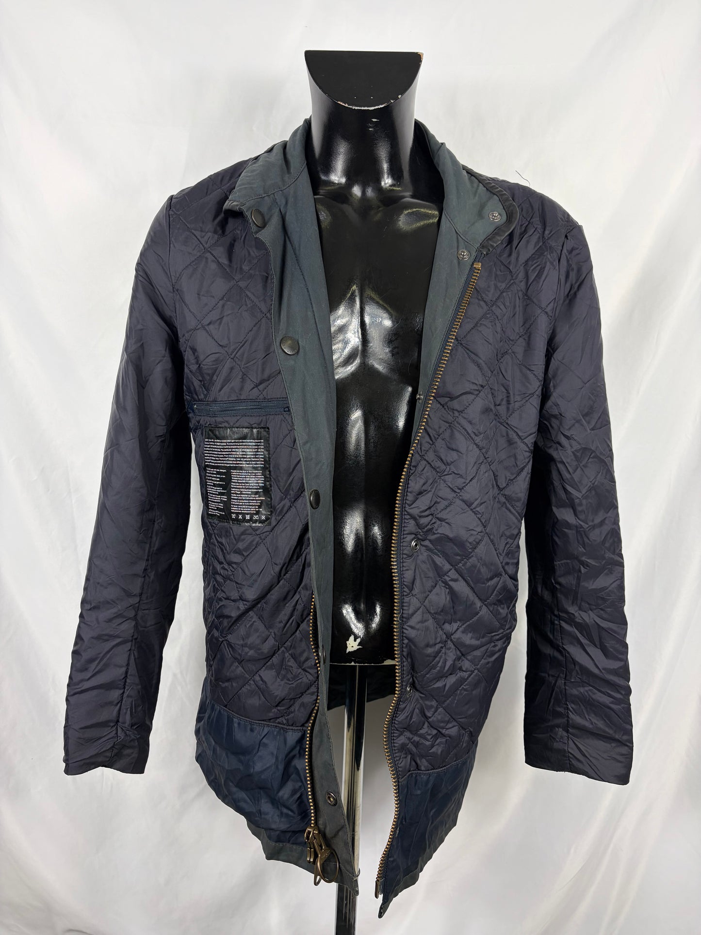 Barbour Giacca uomo blu Medium cerato - Man wax Hereford Navy Jacket size M